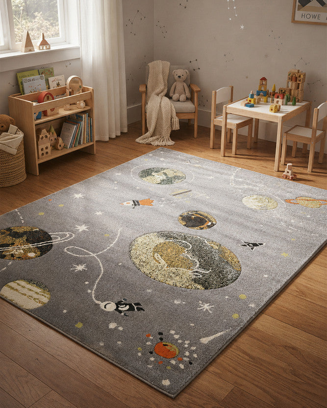 Cotton Candy D359A Space Grey - Grey kids rug from Vogue Rugs Australia