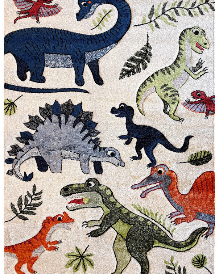 Cotton Candy E925A Dinosaur Cream - Cream kids rug from Vogue Rugs Australia