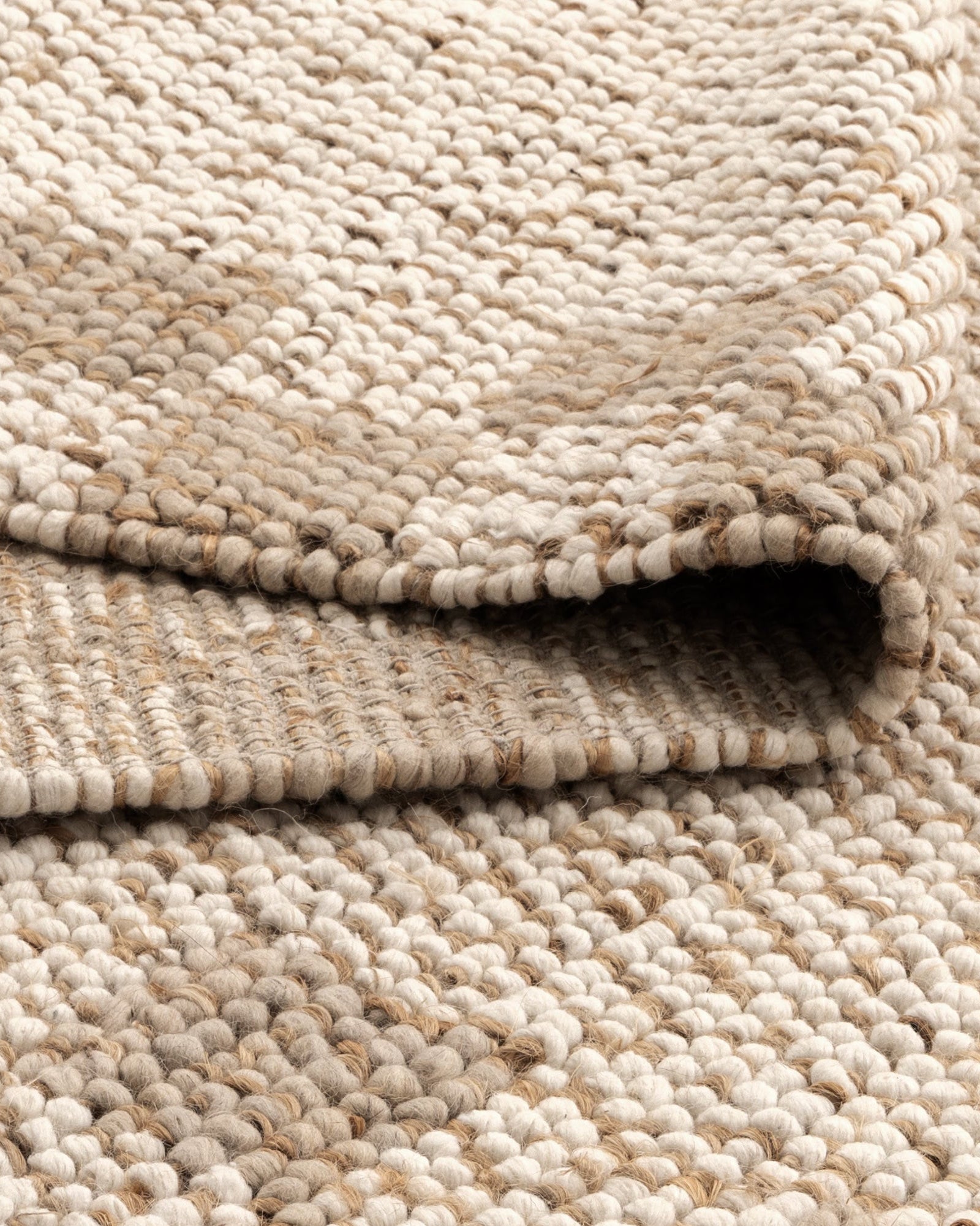 Eco Weave Checkered Border Cream Beige Jute and Wool Rug - Beige area rug rug from Vogue Rugs Australia