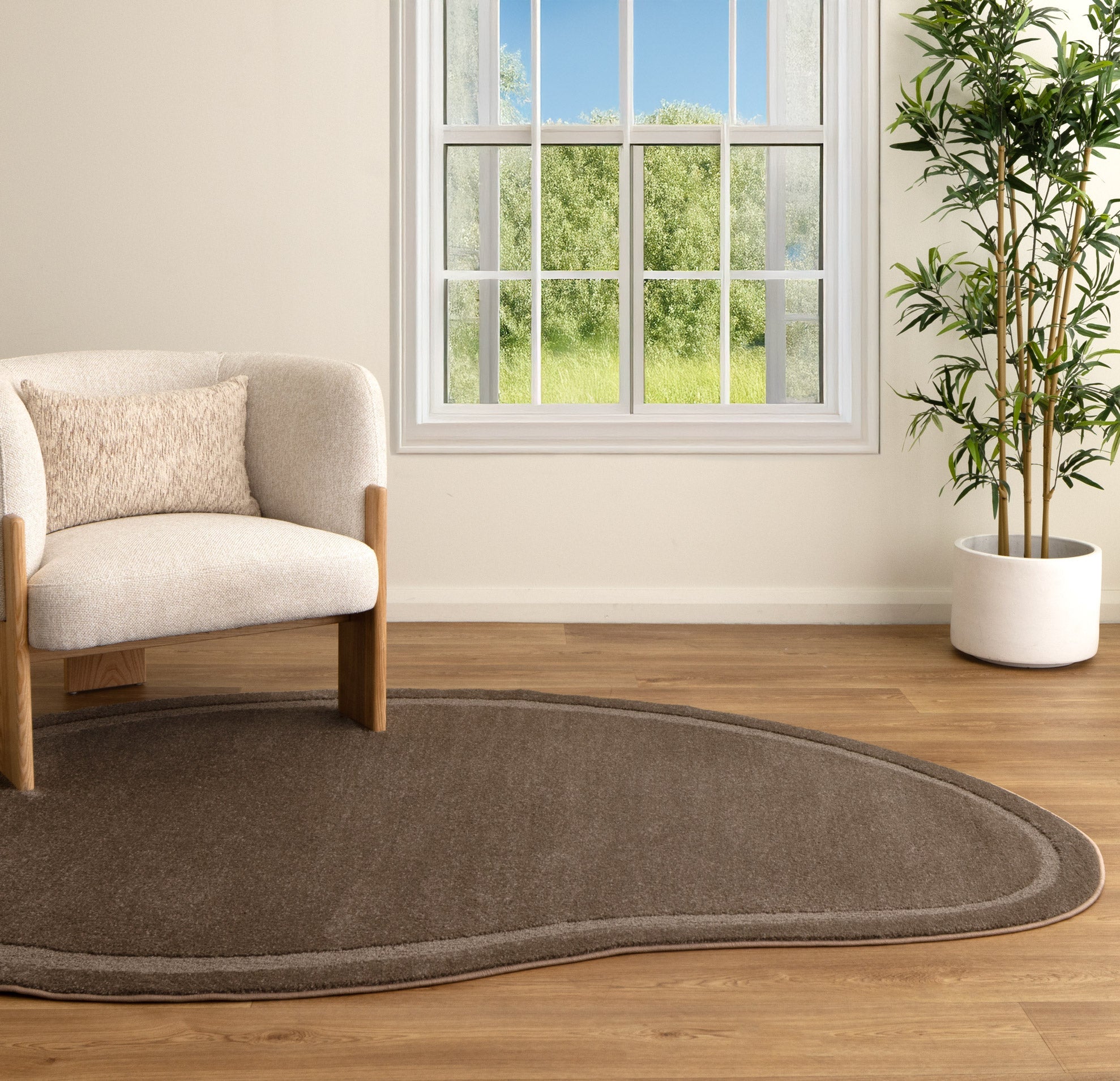 Nessa Brown Jellybean Rug (N800) - Brown area rug rug from Vogue Rugs Australia