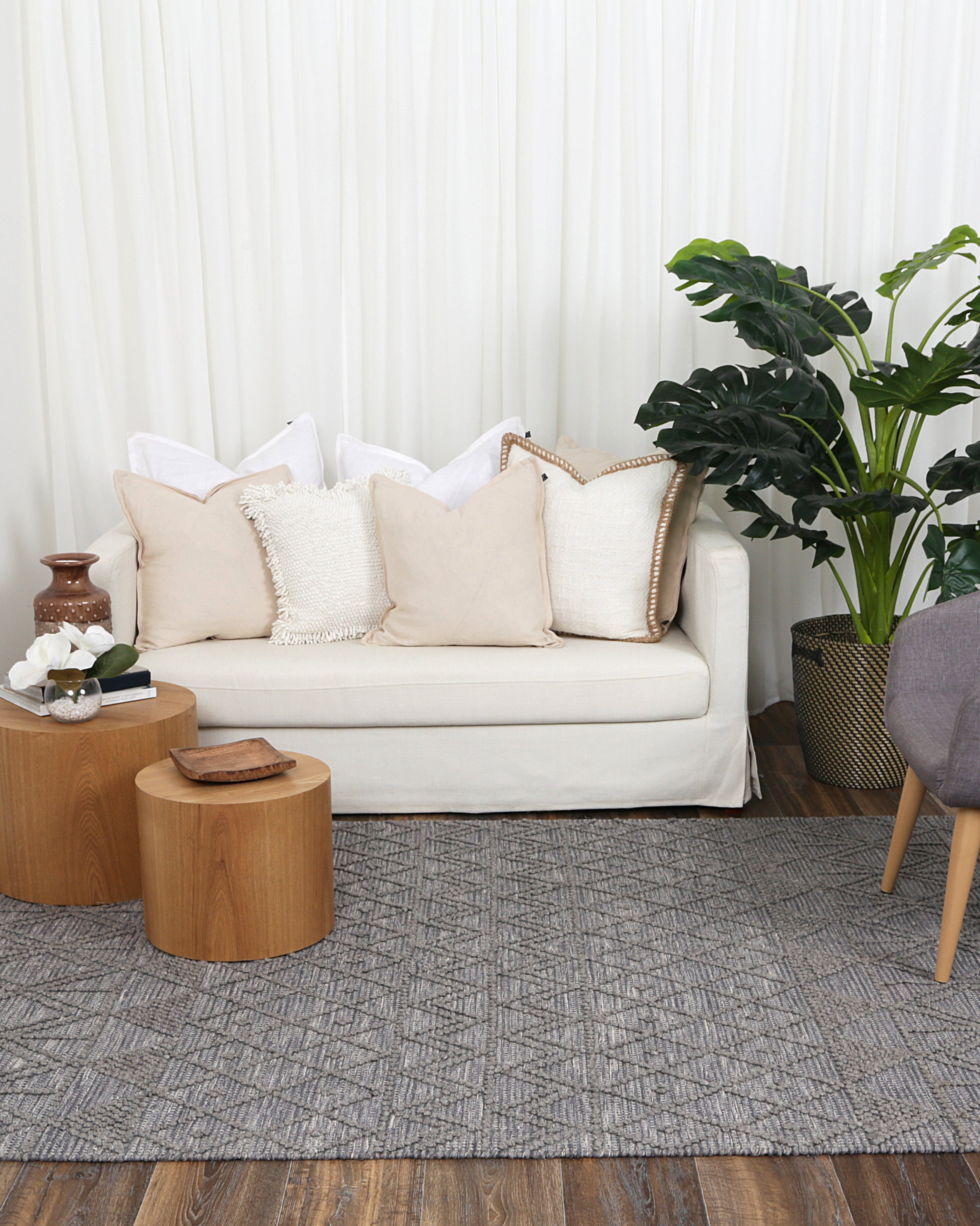 Diego Inca Grey Multi Wool Rug - DIEG01 - Grey area rug rug from Vogue Rugs Australia