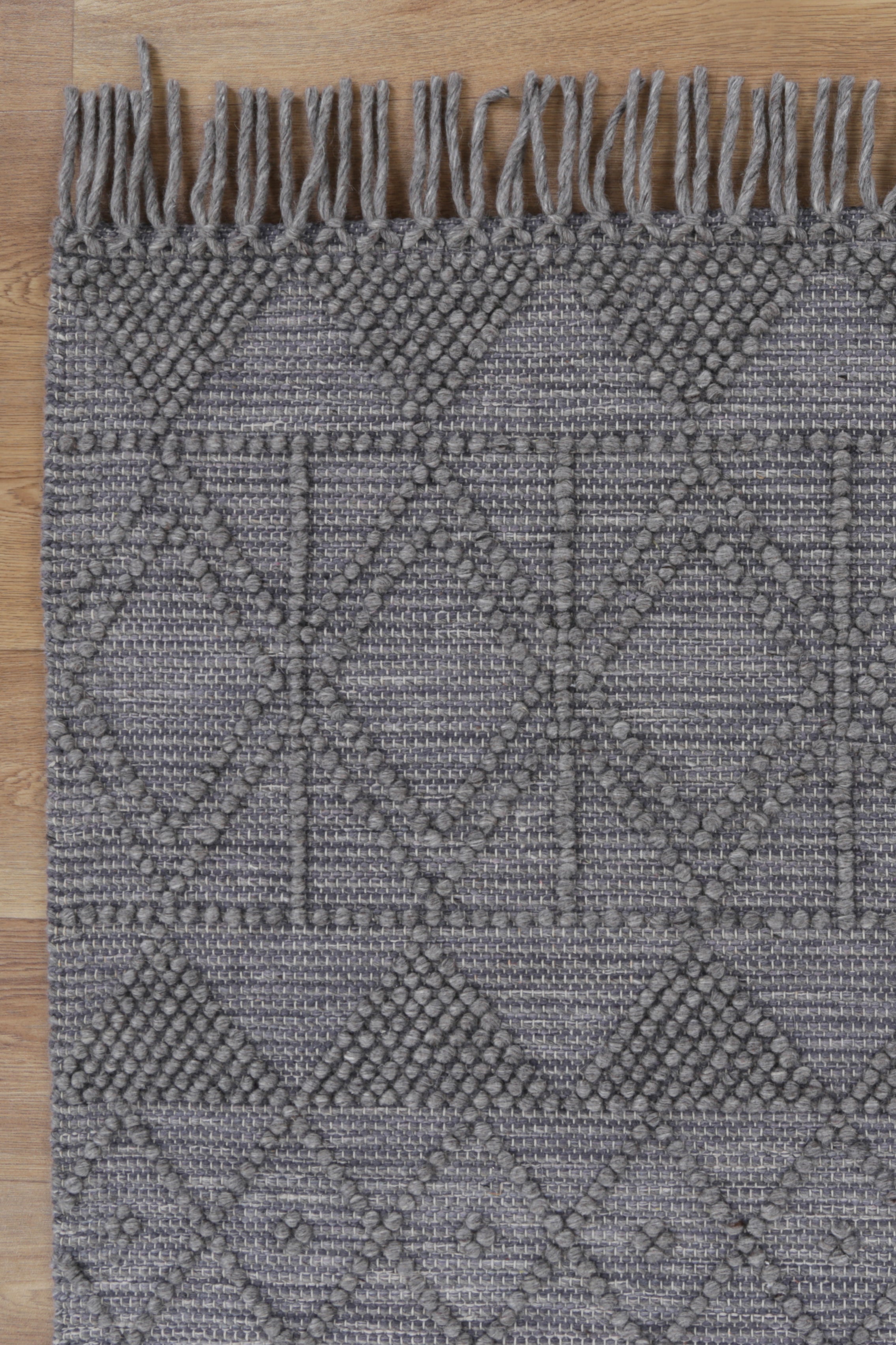 Diego Inca Grey Multi Wool Rug - DIEG01.