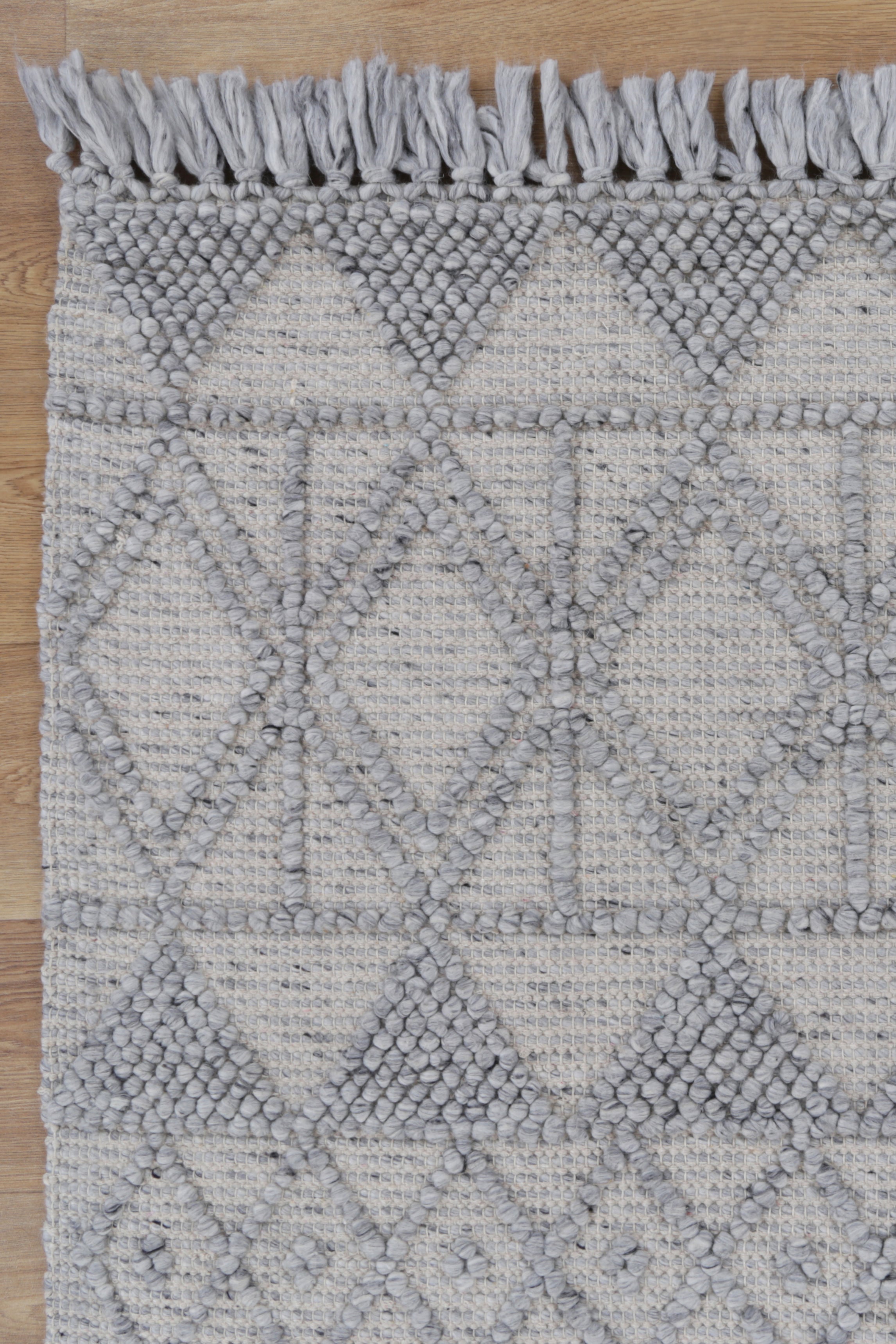 Diego Inca Grey Wool Rug - DIEG01.
