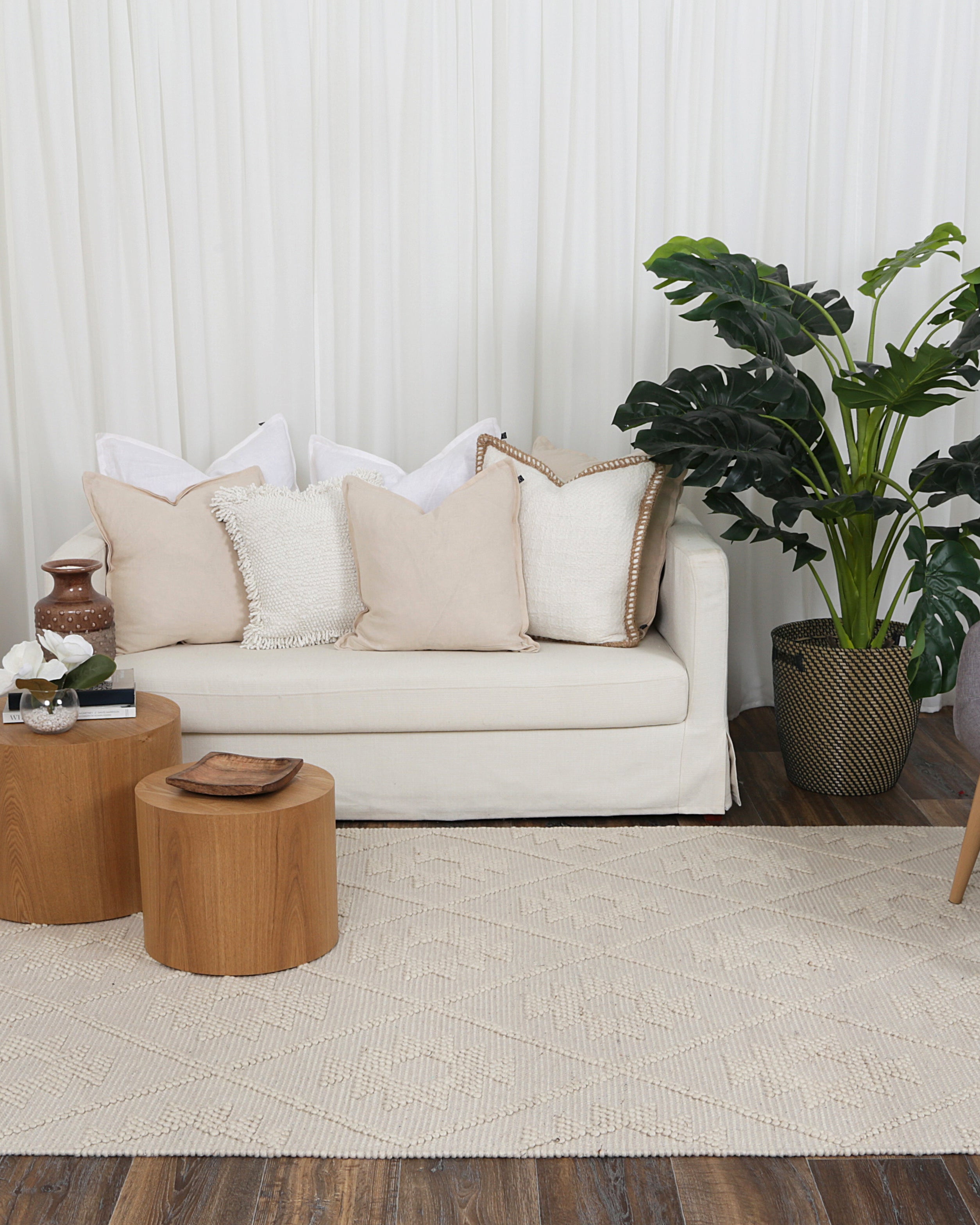 Diego Tribal Beige Wool Rug - DIEG02 - Beige tribal rug from Vogue Rugs Australia