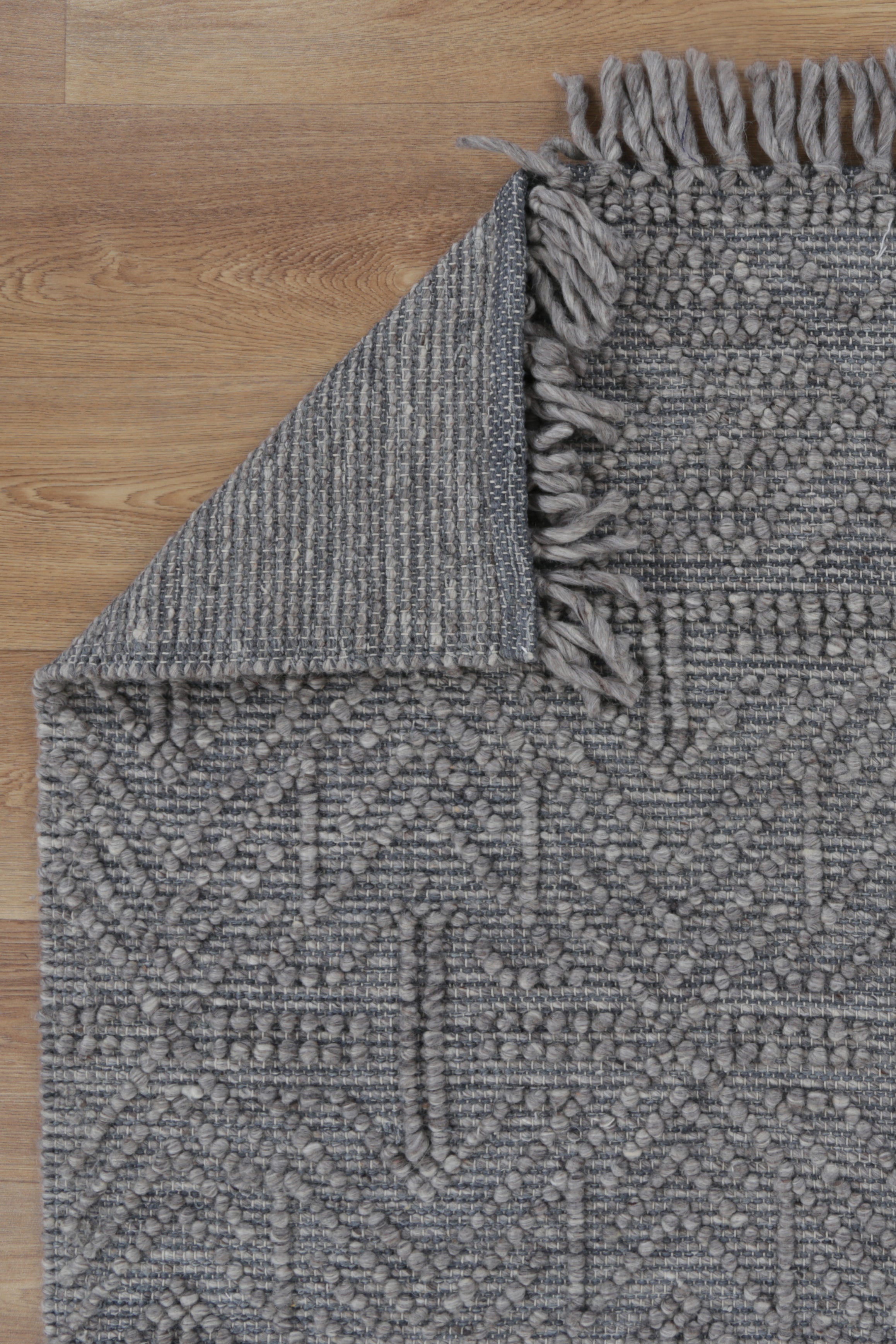 Diego Tribal Grey Multi Wool Rug - DIEG02.