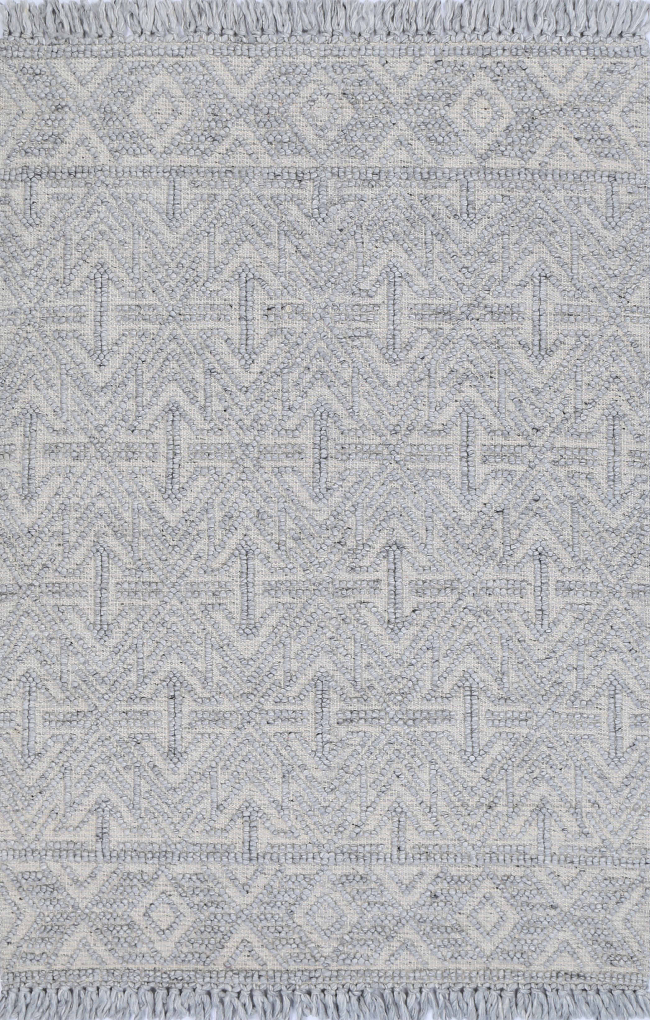 Diego Tribal Grey Wool Rug - DIEG02.