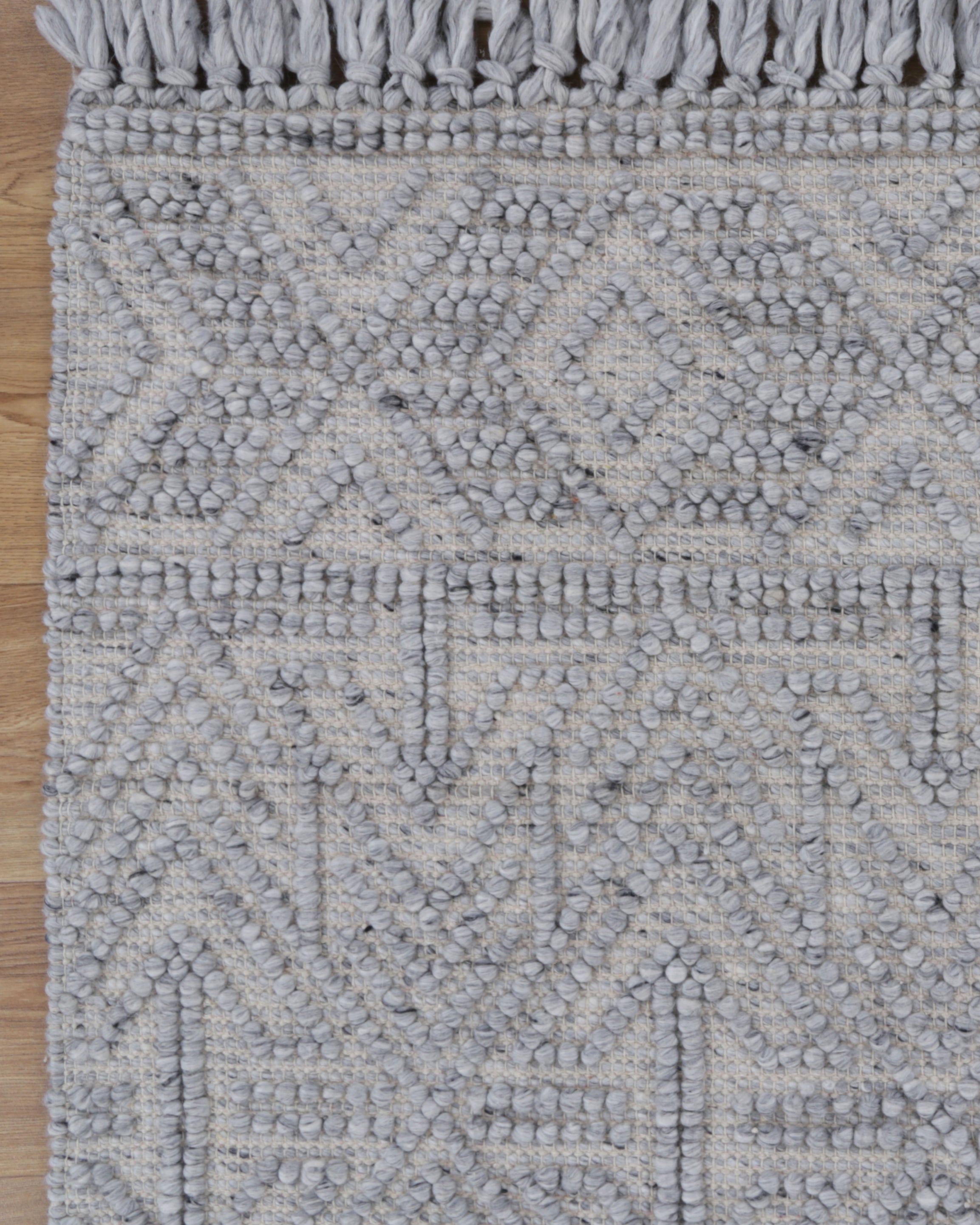 Diego Tribal Grey Wool Rug - DIEG02 - Grey tribal rug from Vogue Rugs Australia
