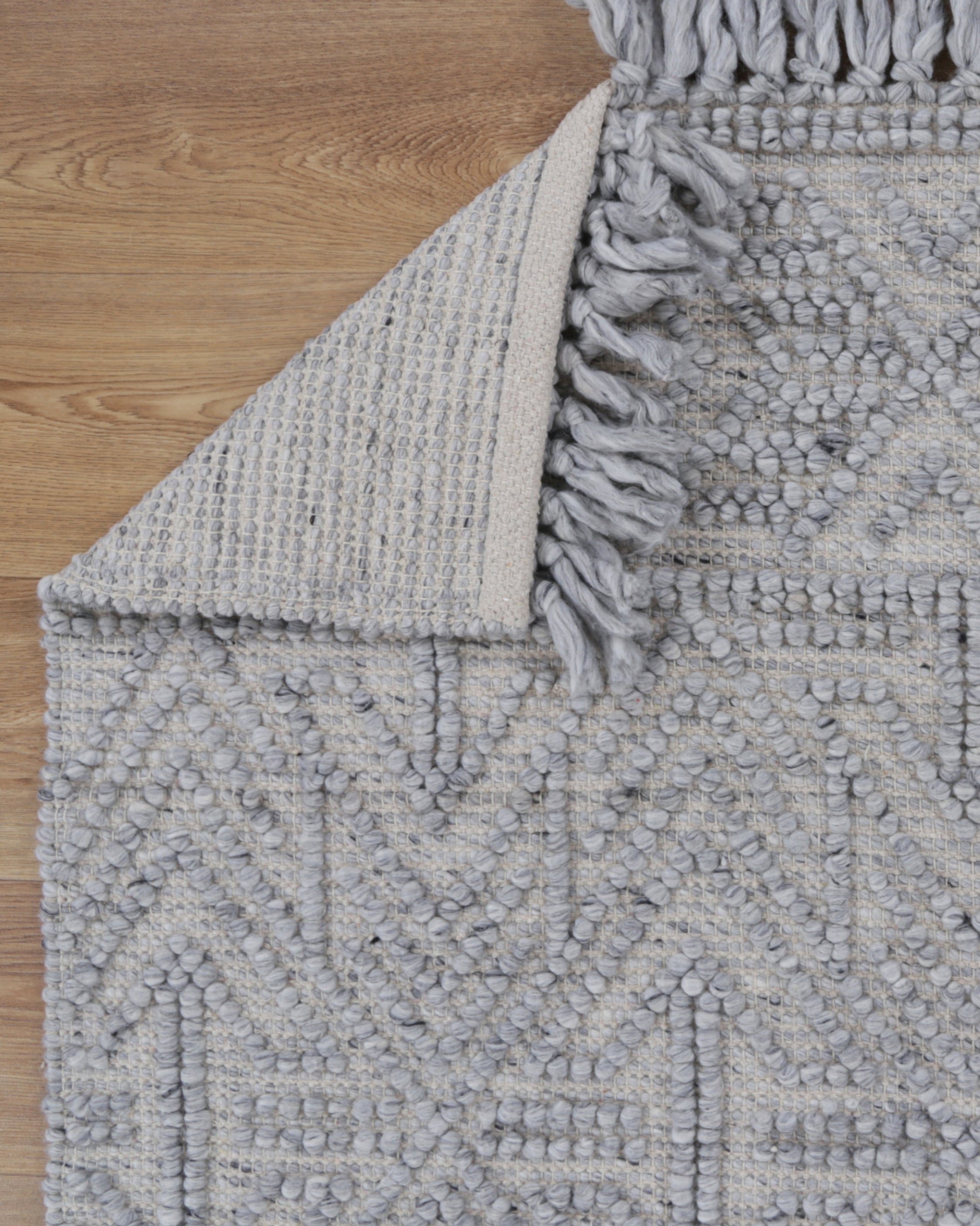 Diego Tribal Grey Wool Rug - DIEG02 - Grey tribal rug from Vogue Rugs Australia