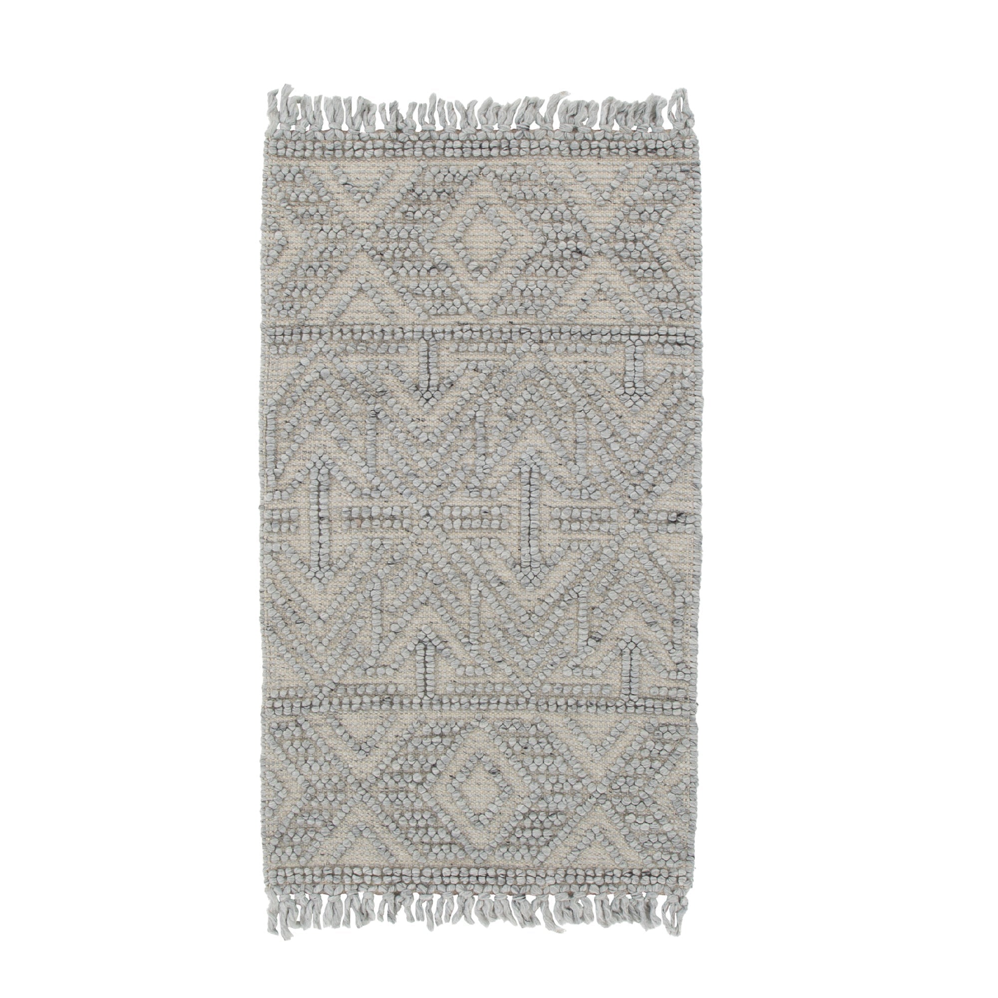 Diego Tribal Grey Wool Rug - DIEG02.