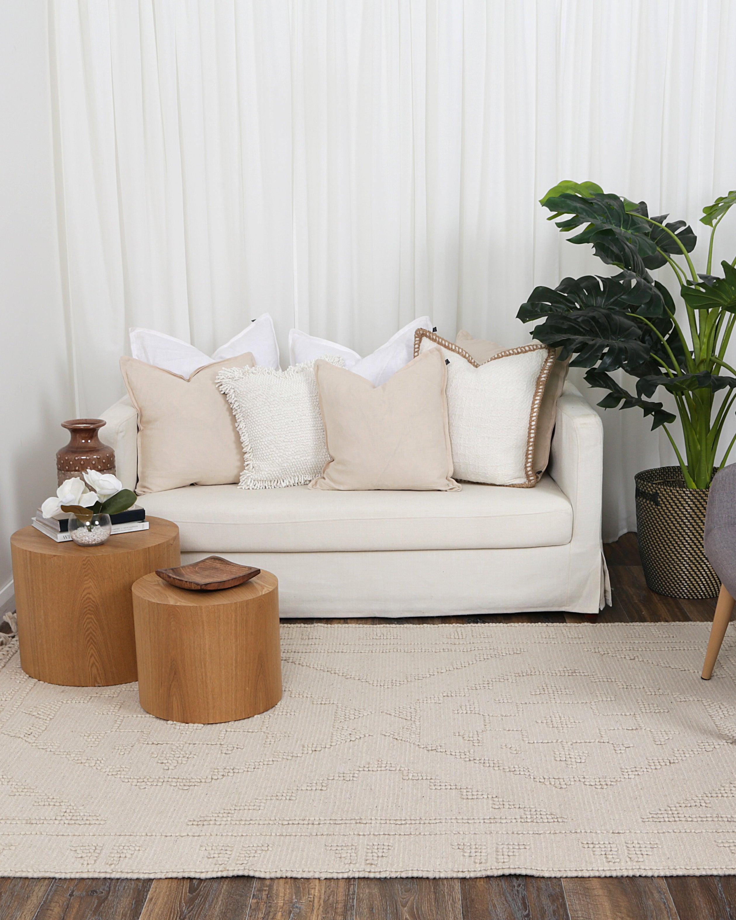 Diego Ornamental Beige Wool Rug - DIEG03 - Beige area rug rug from Vogue Rugs Australia
