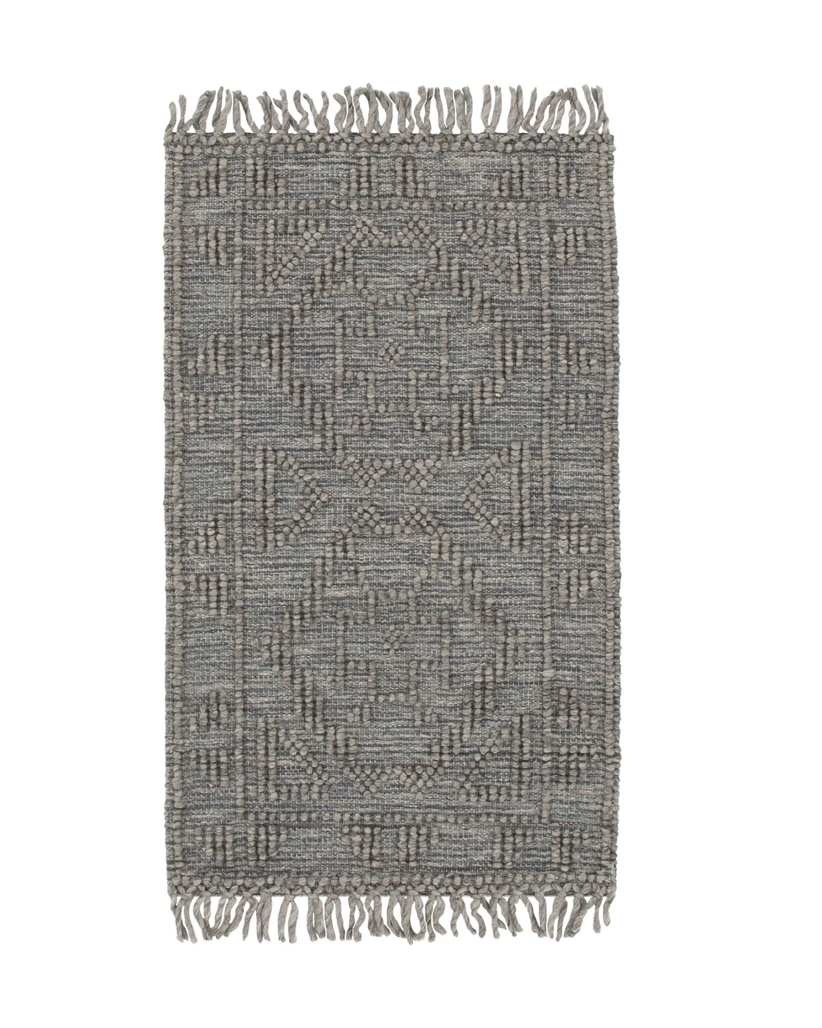 Diego Ornamental Grey Multi Wool Rug - DIEG03 - Grey area rug rug from Vogue Rugs Australia