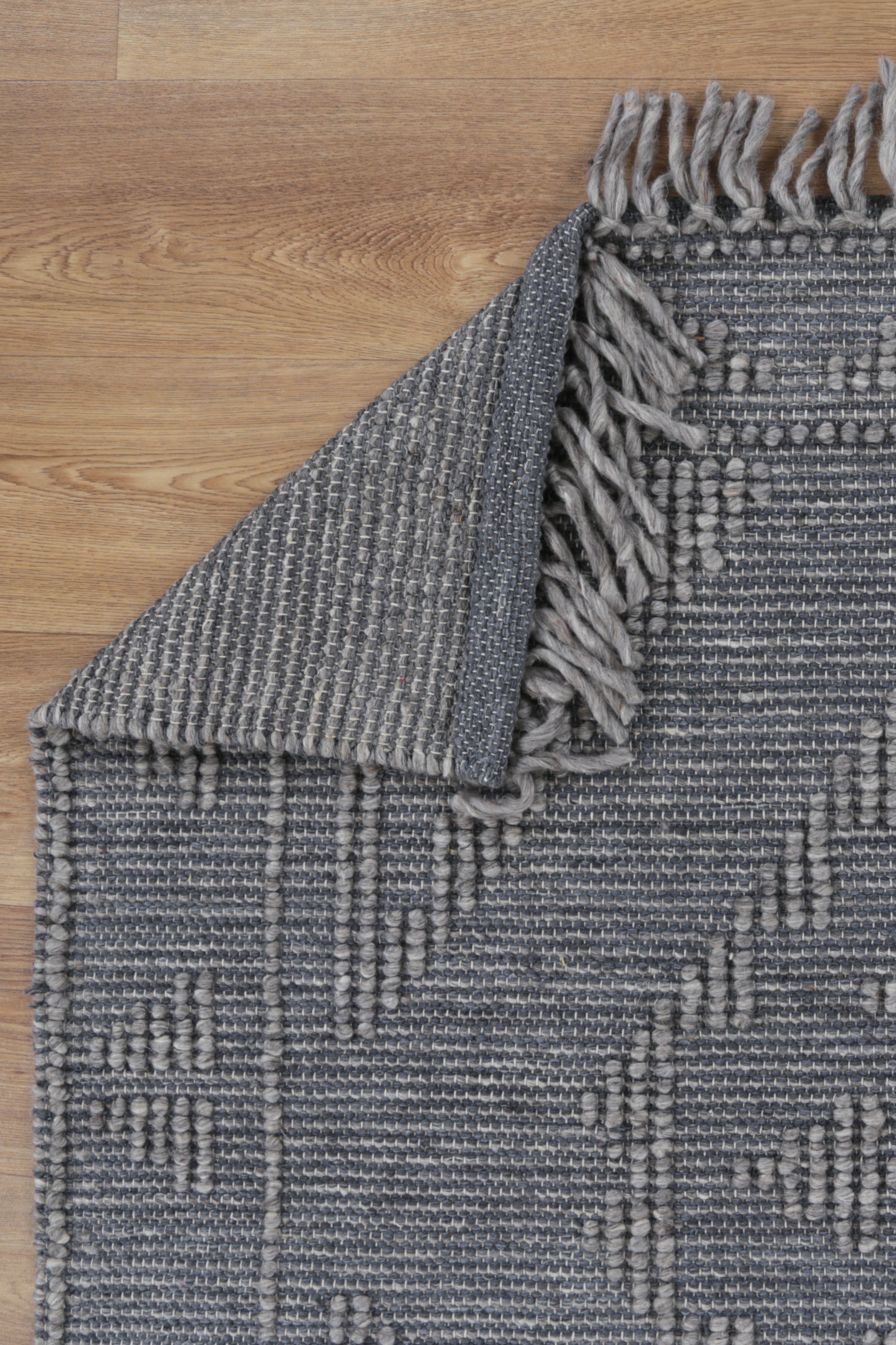 Diego Ornamental Grey Multi Wool Rug - DIEG03.