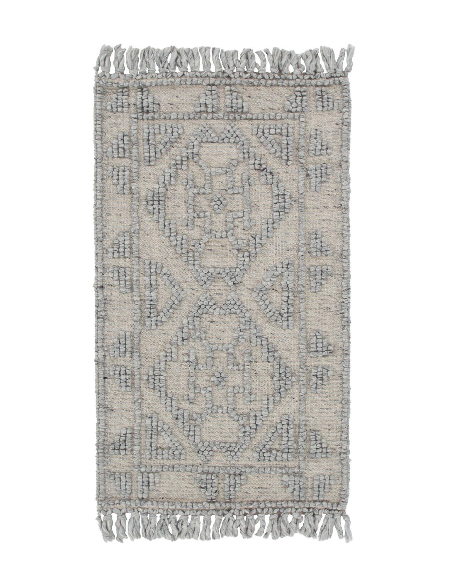 Diego Ornamental Grey Wool Rug - DIEG03 - Grey area rug rug from Vogue Rugs Australia