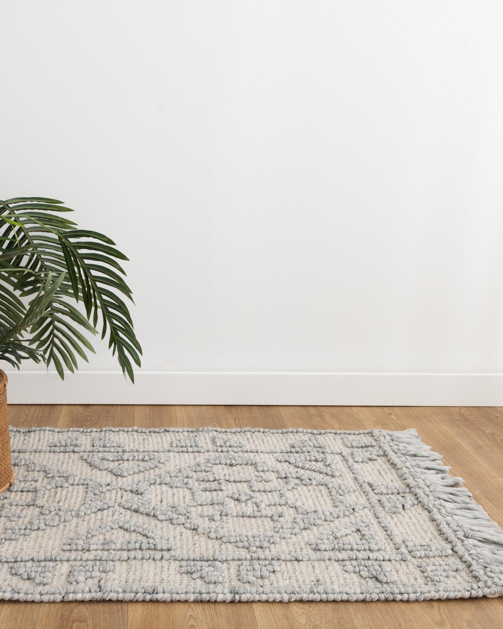 Diego Ornamental Grey Wool Rug - DIEG03 - Grey area rug rug from Vogue Rugs Australia