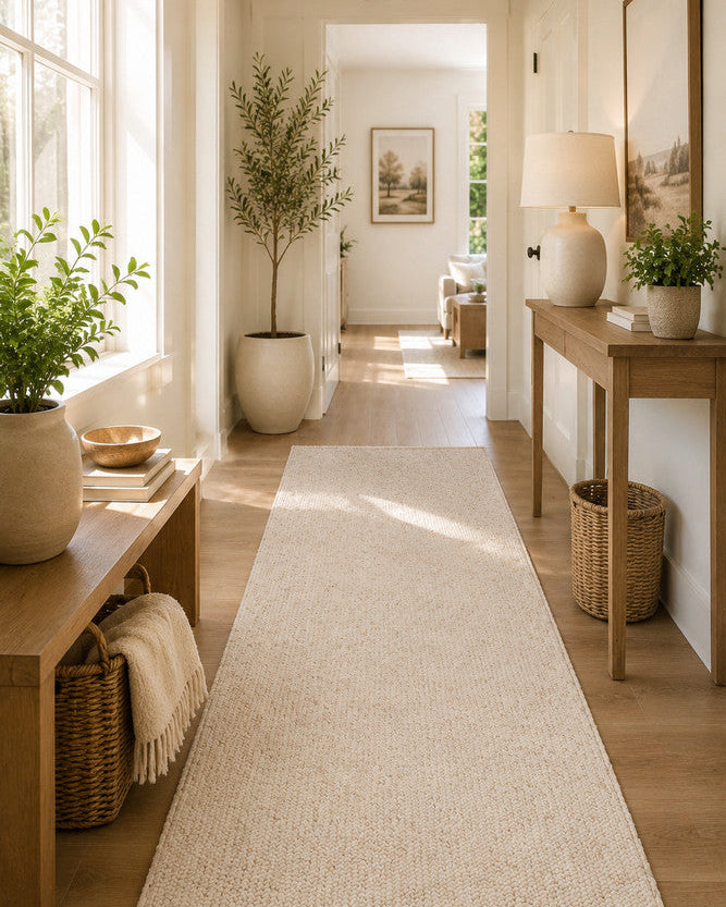 Drift Pebble Beige Runner - Beige modern rug from Vogue Rugs Australia