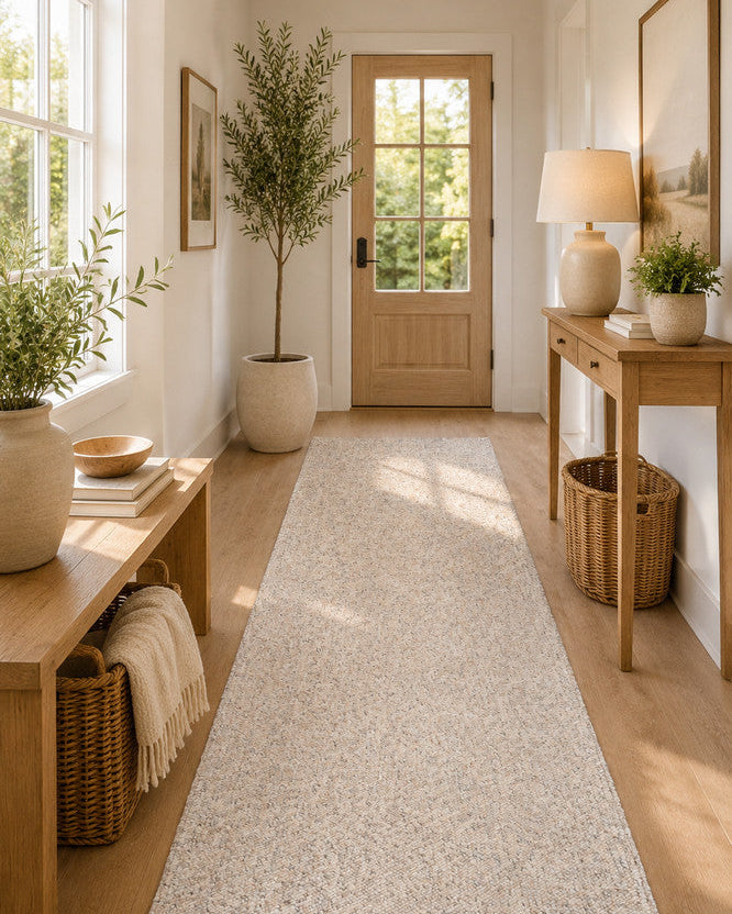Drift Pebble Frost Runner - Grey modern rug from Vogue Rugs Australia