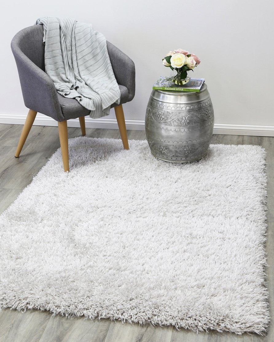 Flokati Super Soft Ultra Thick Shag Rug Silver