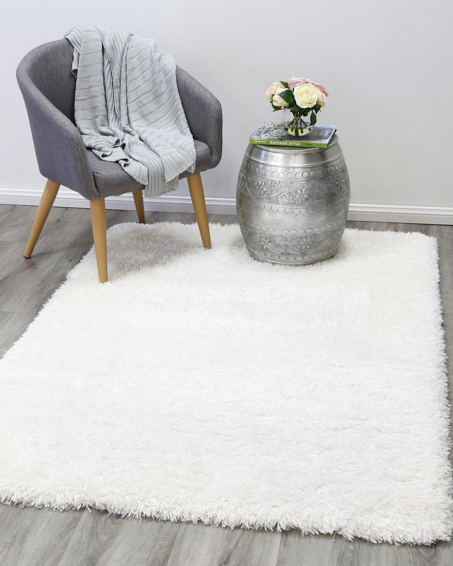 Flokati Super Soft Ultra Thick Shag Rug White