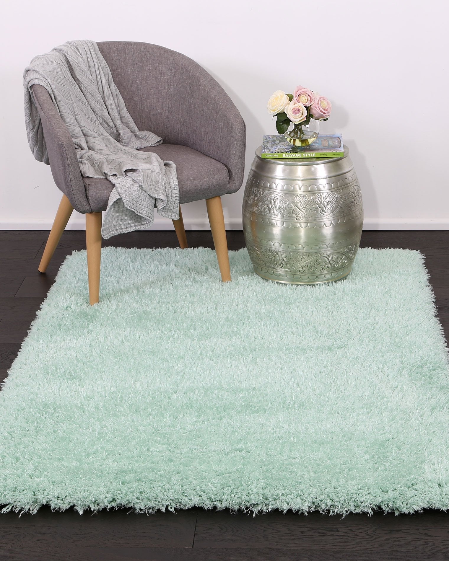 Flokati Super Soft Ultra Thick Shag Rug Light Blue