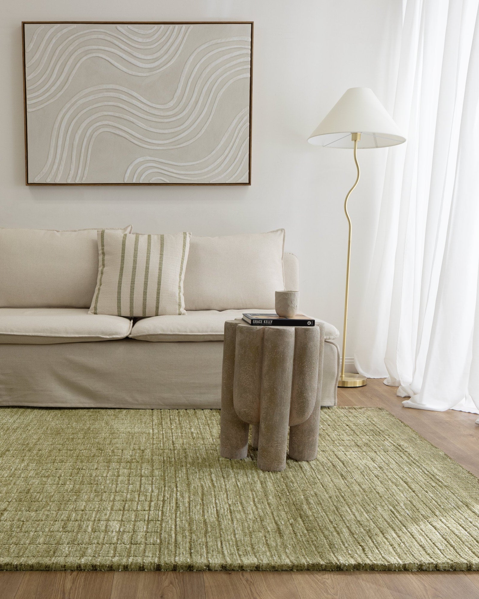 Canyon Green Carved Rug - CANYON02 - Green area rug rug from Vogue Rugs Australia