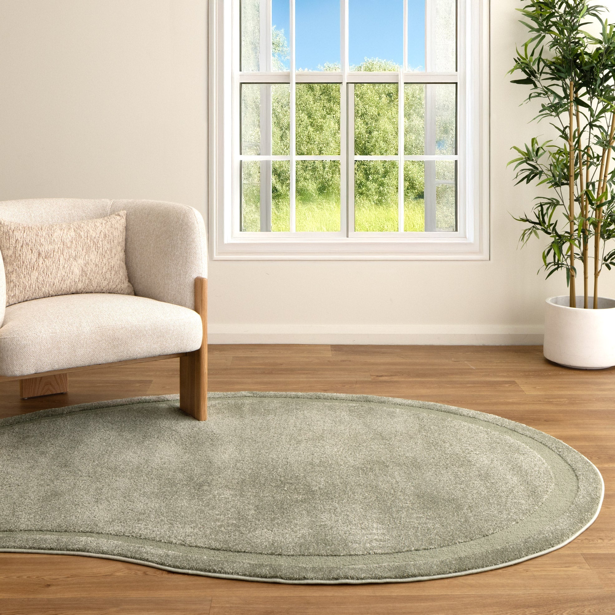 Nessa Green Jellybean Rug (N900) - Green area rug rug from Vogue Rugs Australia