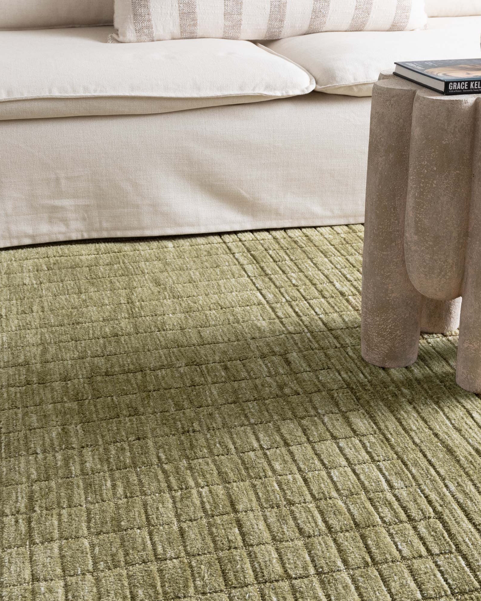 Canyon Green Carved Rug - CANYON02 - Green area rug rug from Vogue Rugs Australia
