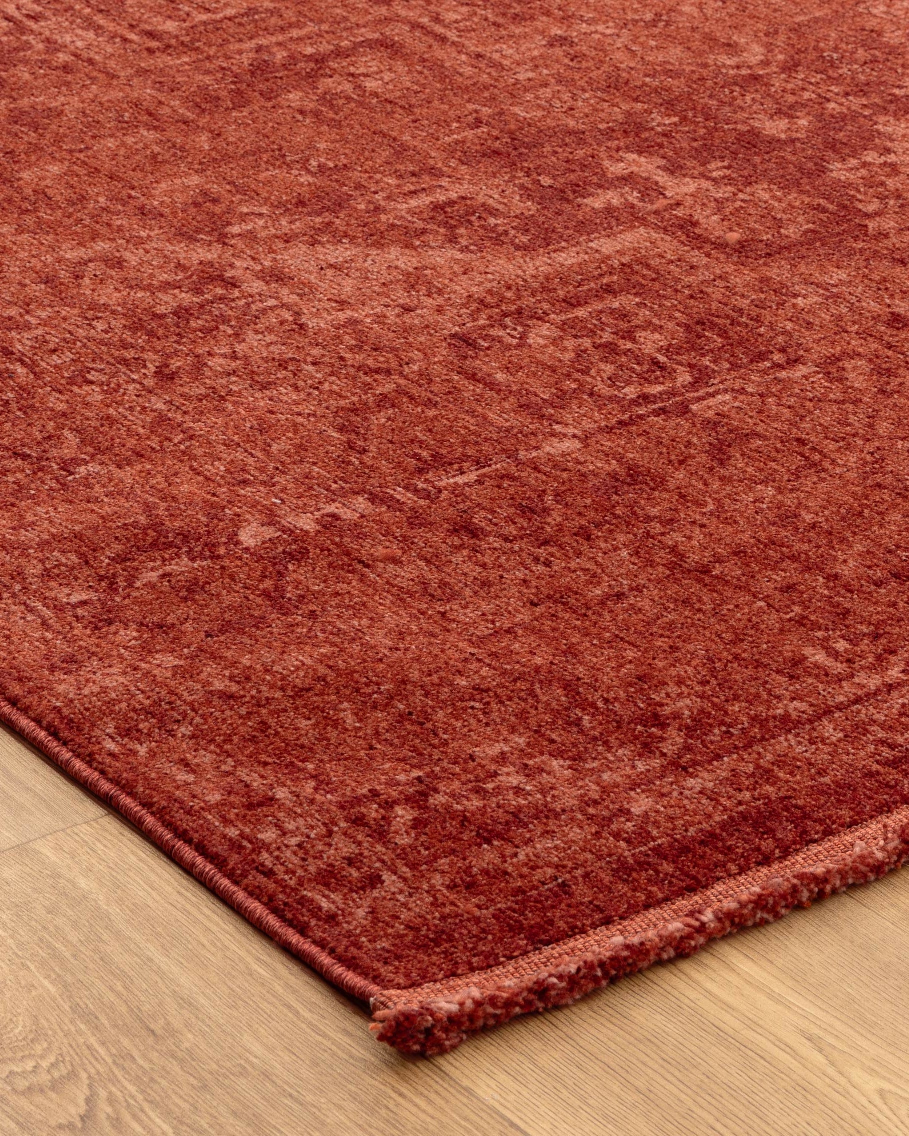 Heritage Distressed Medallion Rust Rug - H101 (Different Tassel) - Rust area rug rug from Vogue Rugs Australia