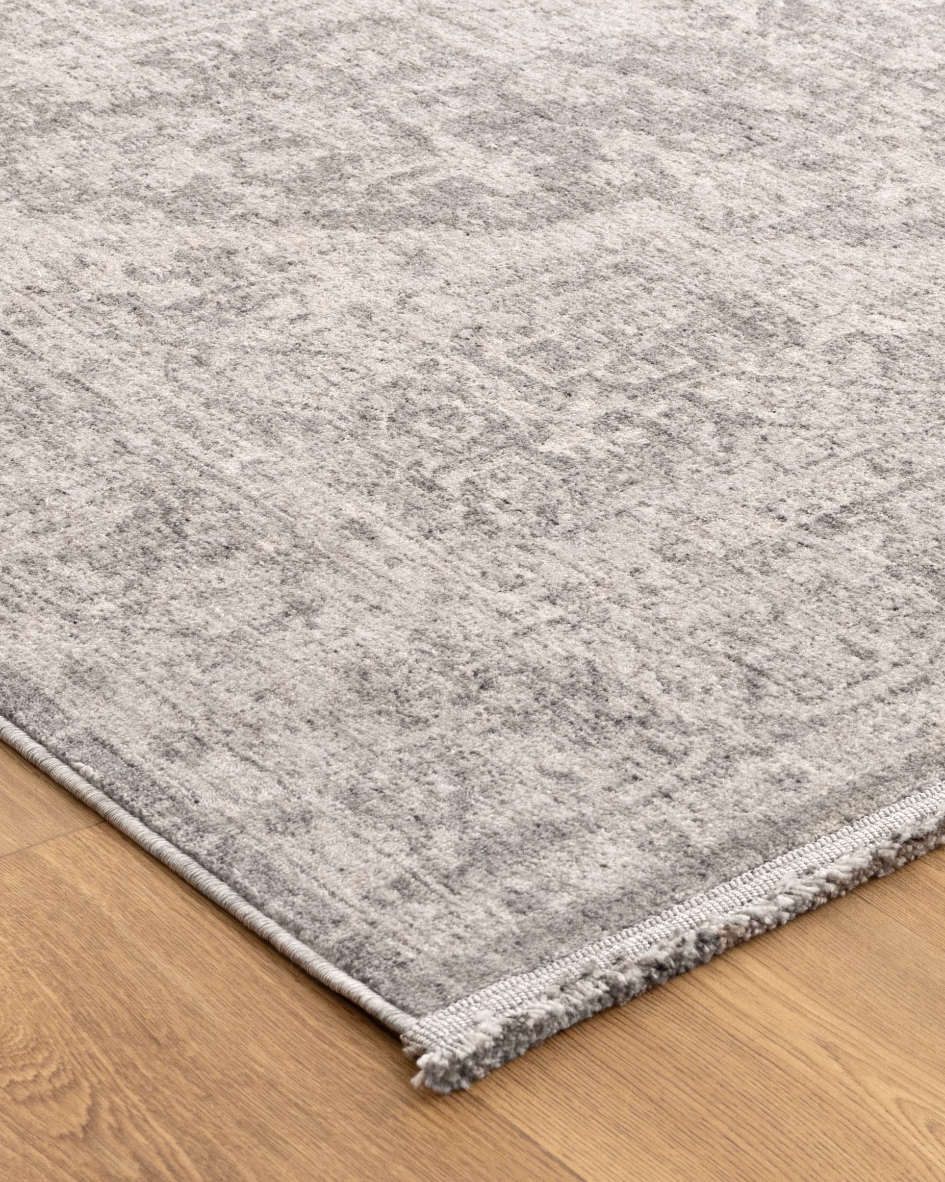 Heritage Distressed Medallion Grey Rug - H103: (Different Tassel) - Grey area rug rug from Vogue Rugs Australia