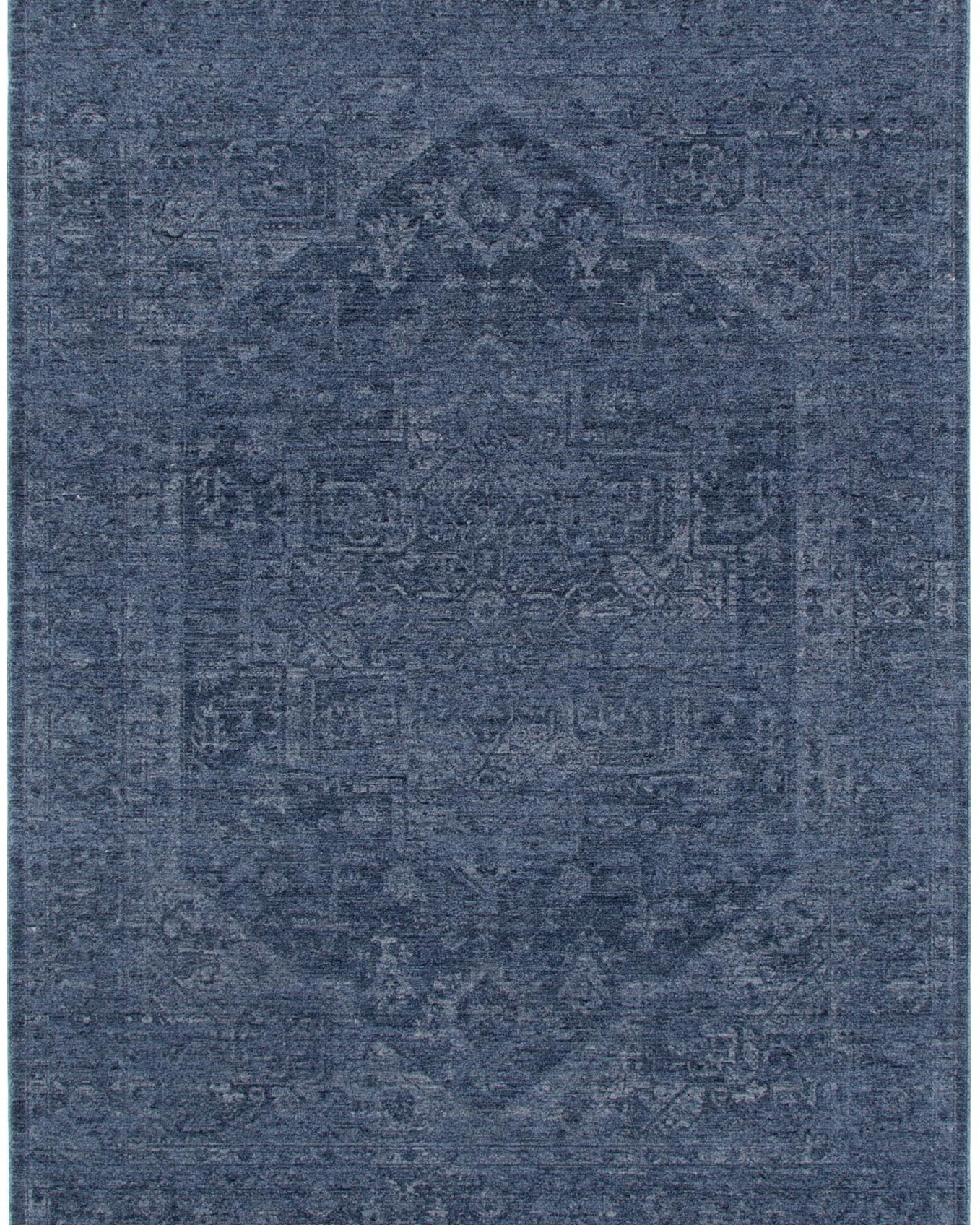 Heritage Distressed Medallion Blue Rug - H104 - Blue area rug rug from Vogue Rugs Australia