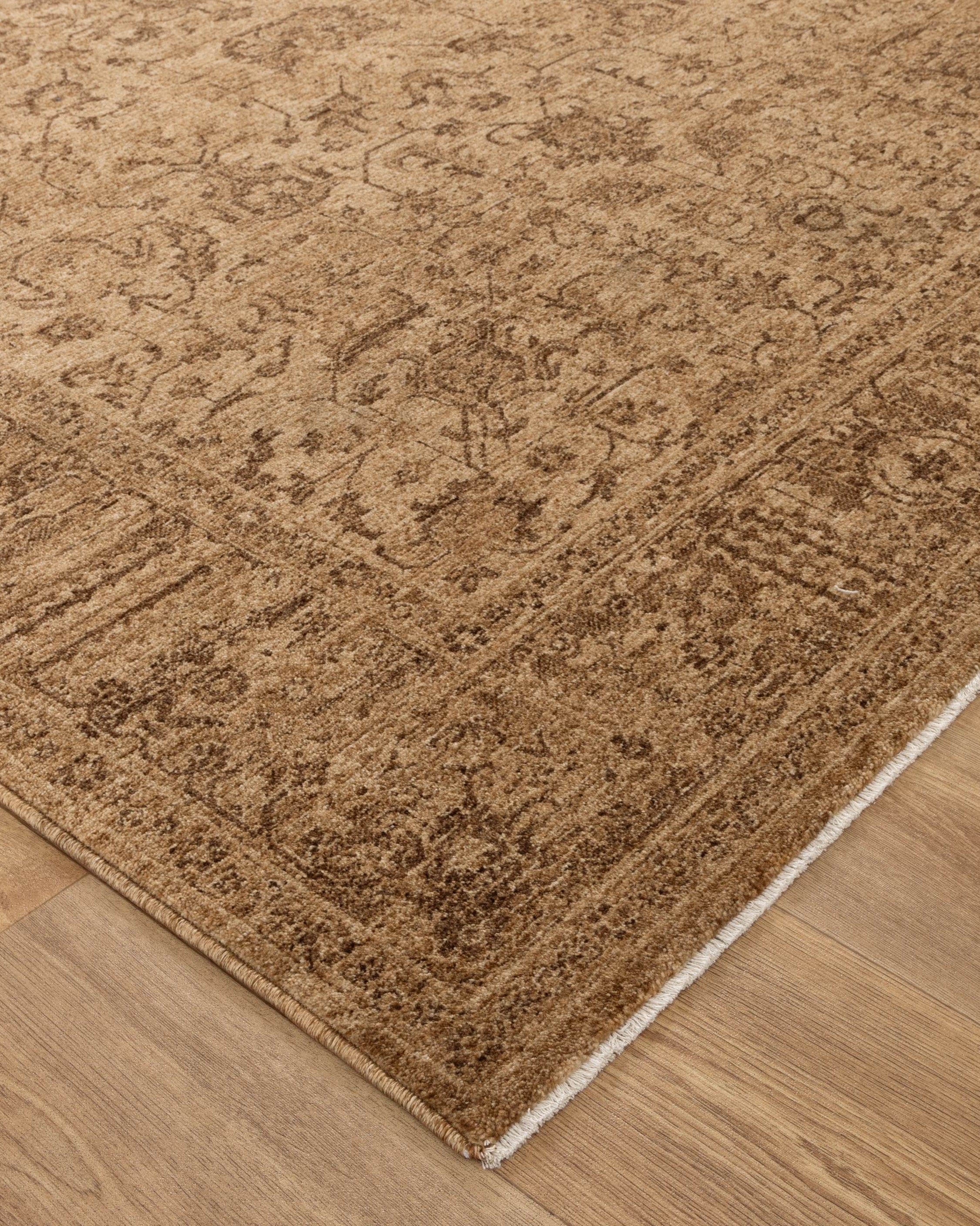 Heritage Distressed Border Mustard Rug - H105 - area rug rug from Vogue Rugs Australia