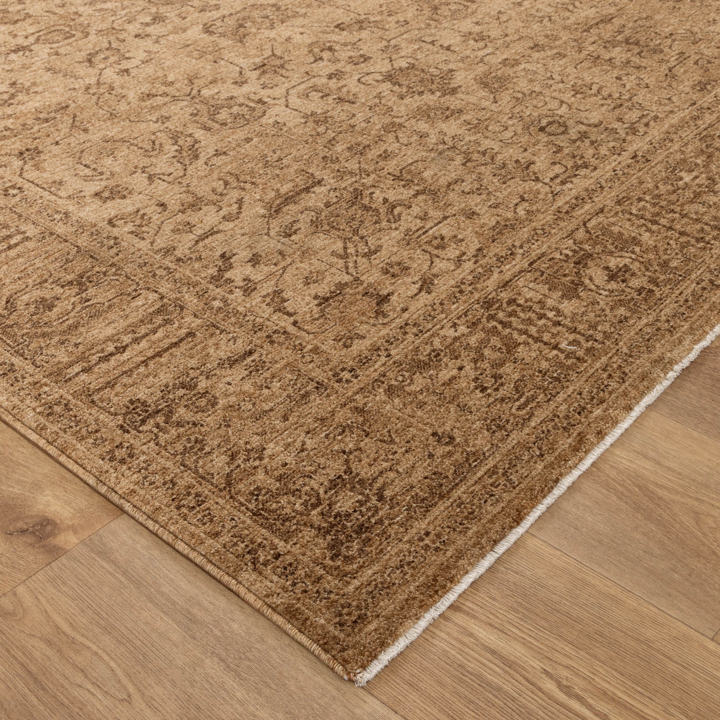 Heritage Distressed Border Mustard Rug - H105.
