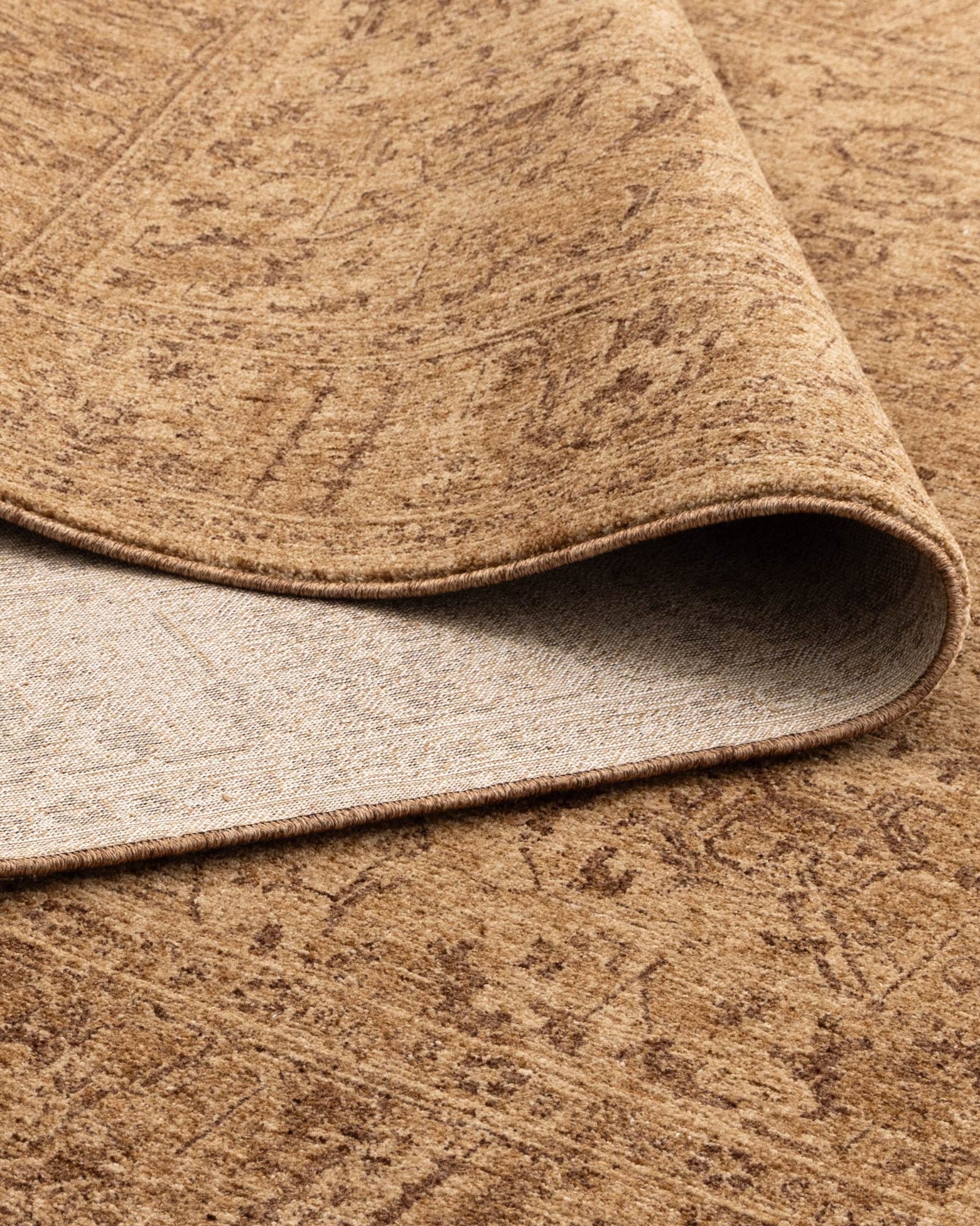 Heritage Distressed Border Mustard Rug - H105: (Different Tassel) - area rug rug from Vogue Rugs Australia