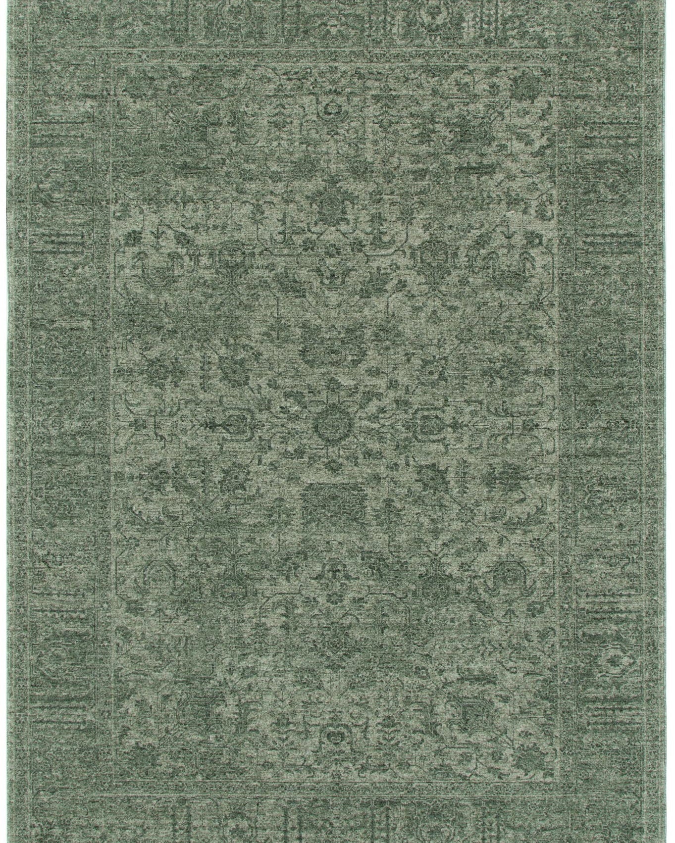 Heritage Distressed Border Green Rug - H107 - Green area rug rug from Vogue Rugs Australia