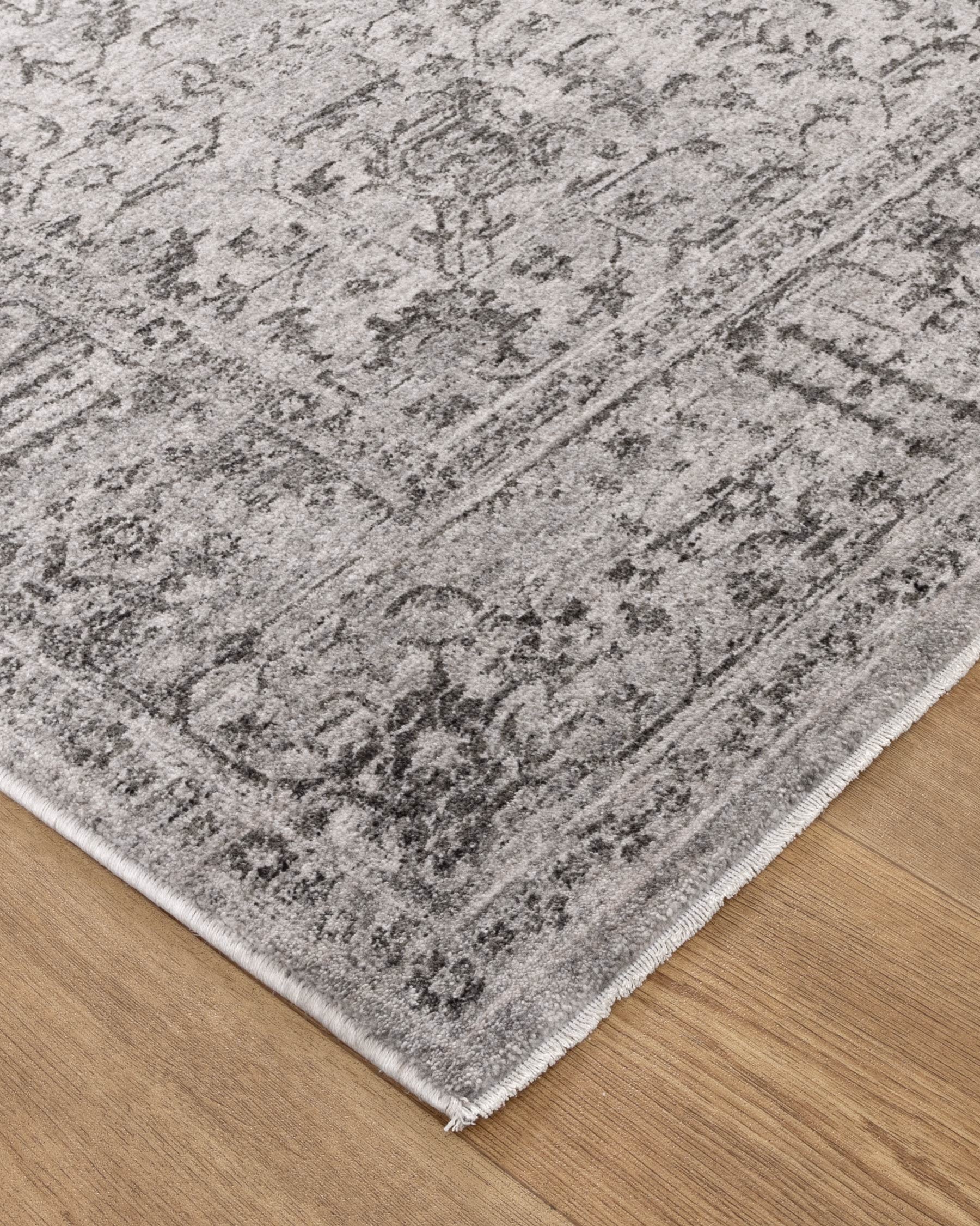 Heritage Distressed Border Grey Rug - H108 - Grey area rug rug from Vogue Rugs Australia