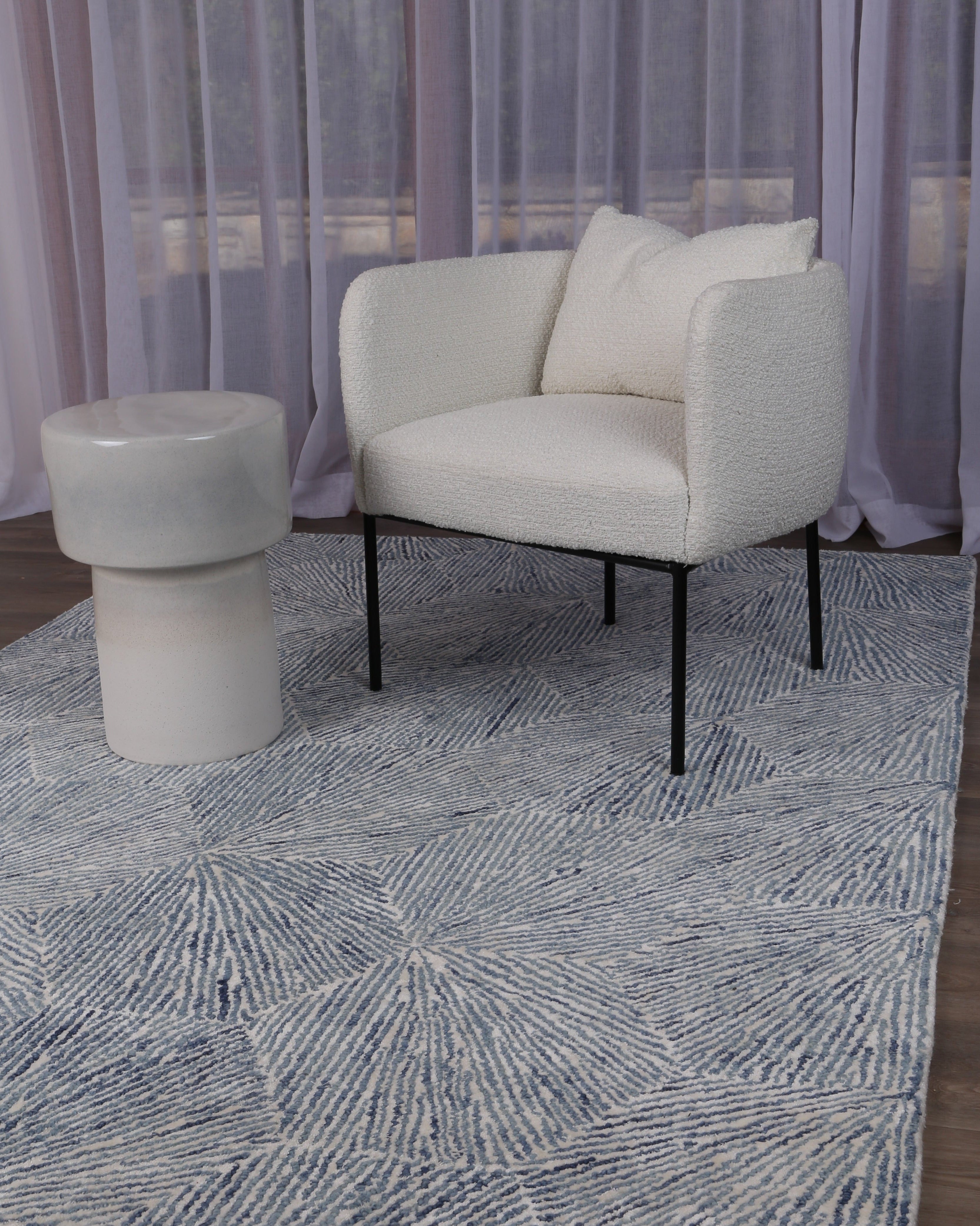 Astrid Hexagon Blue Rug Astrid-ASTRID01 - Blue astrid rug from Vogue Rugs Australia