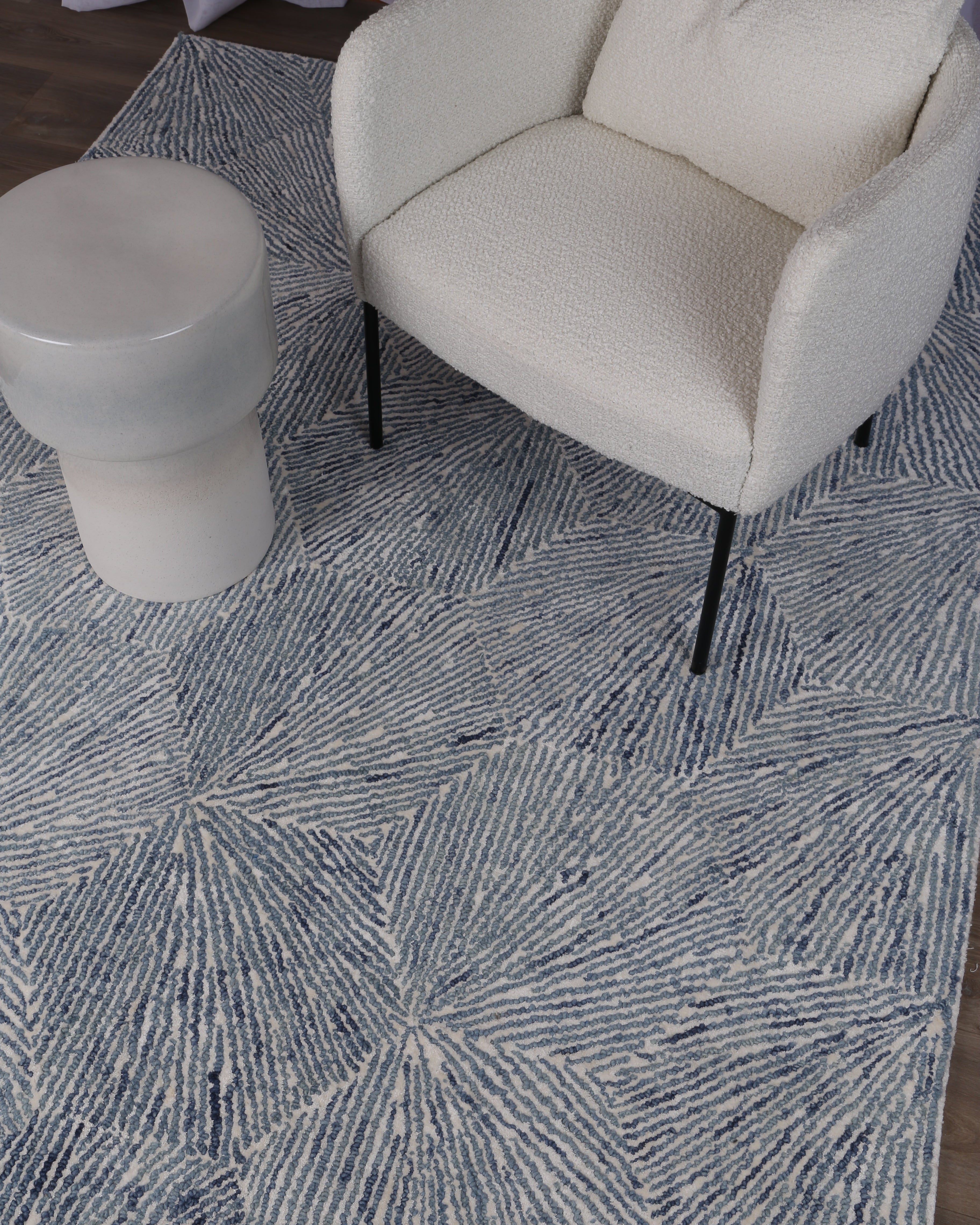 Astrid Hexagon Blue Rug Astrid-ASTRID01 - Blue astrid rug from Vogue Rugs Australia