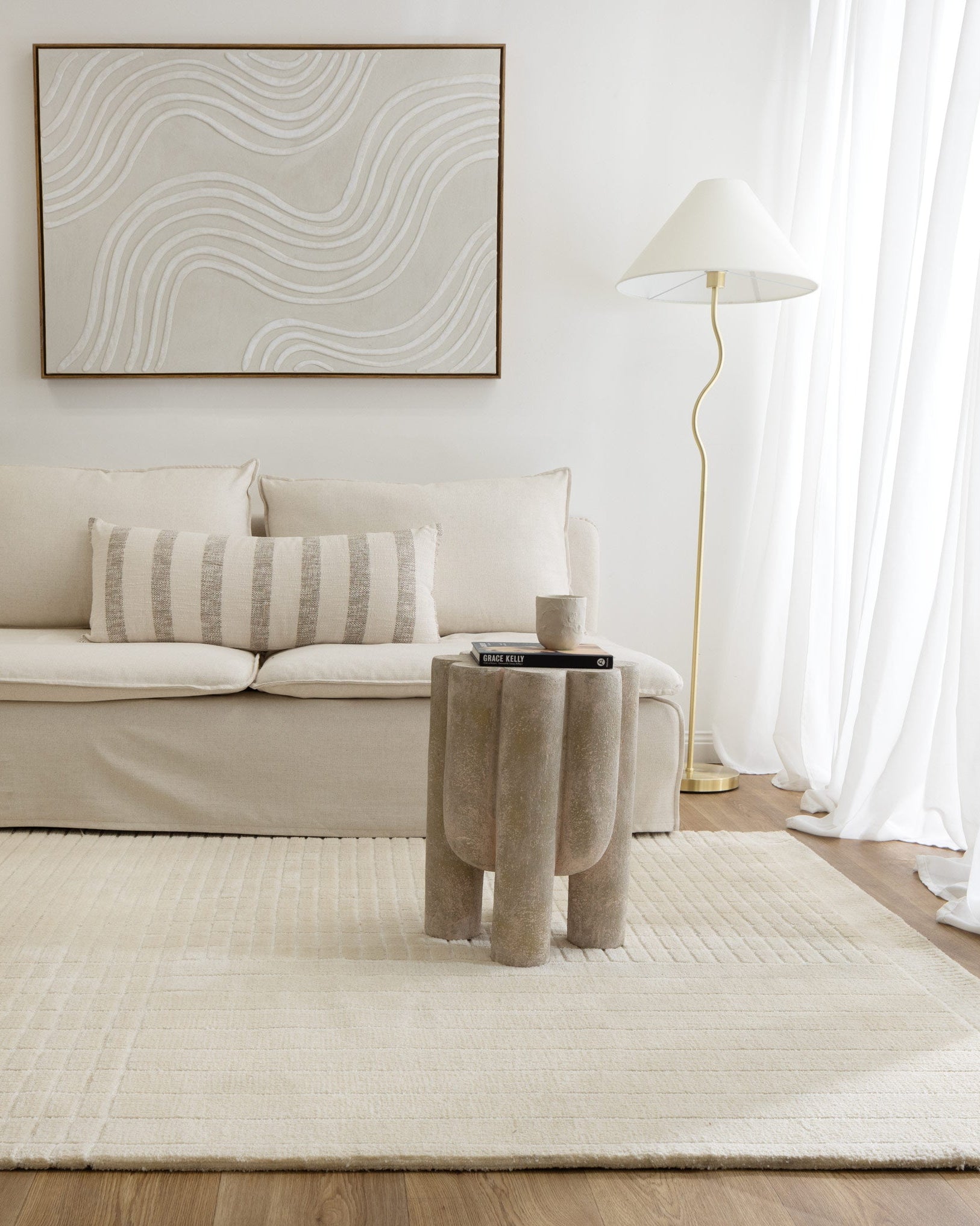 Canyon Ivory Carved Rug - CANYON05 - Ivory area rug rug from Vogue Rugs Australia