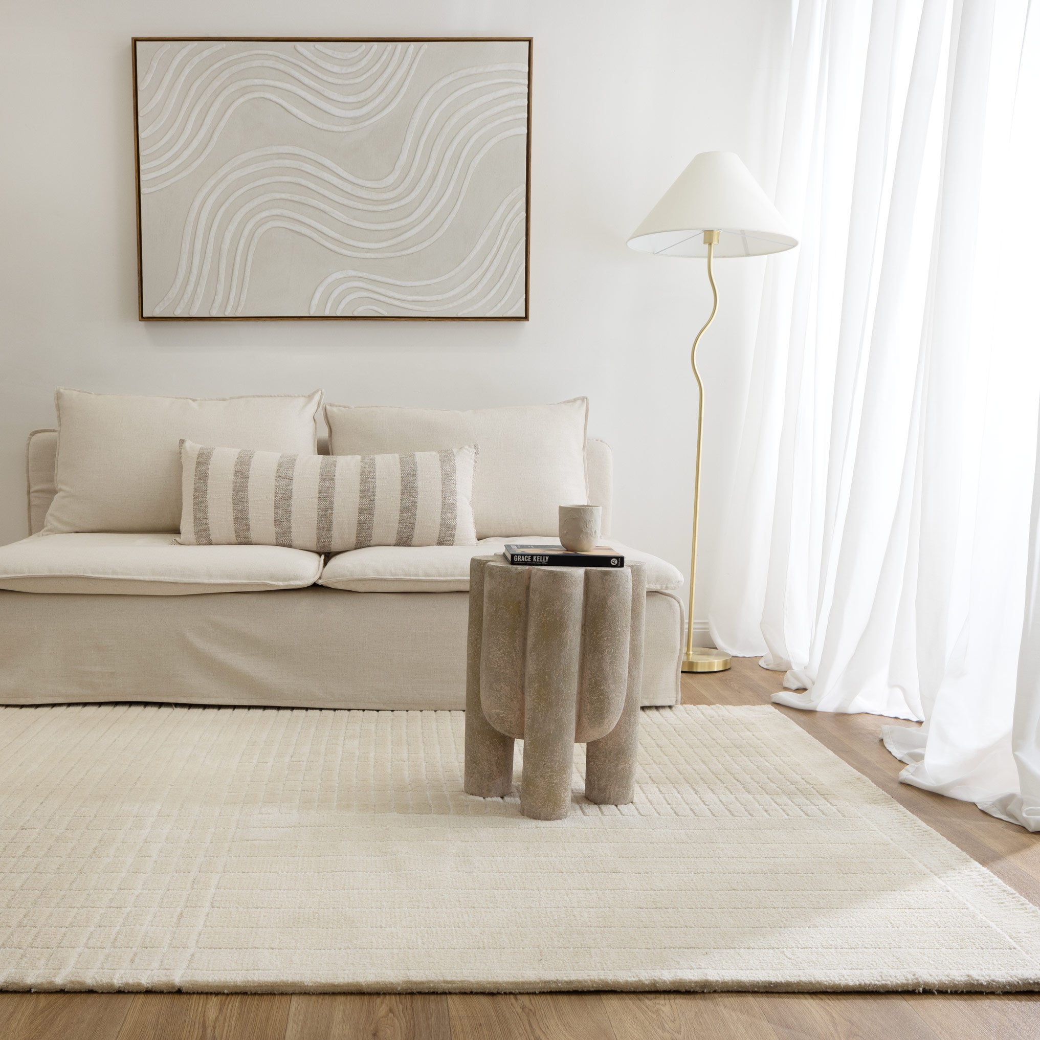 Canyon Ivory Carved Rug - CANYON05 - Ivory area rug rug from Vogue Rugs Australia