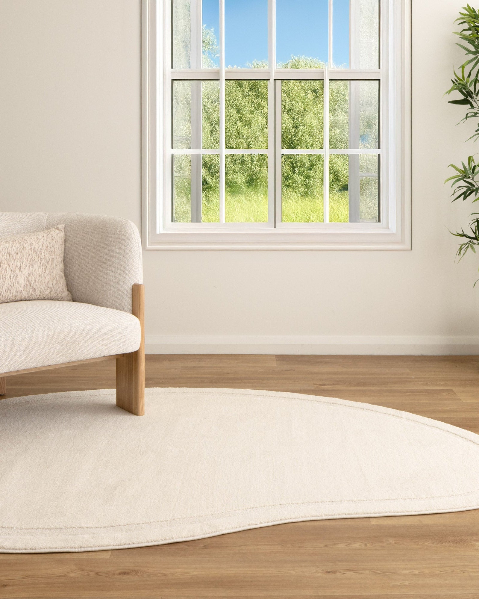 Nessa Ivory Jellybean Rug (N400) - Ivory area rug rug from Vogue Rugs Australia
