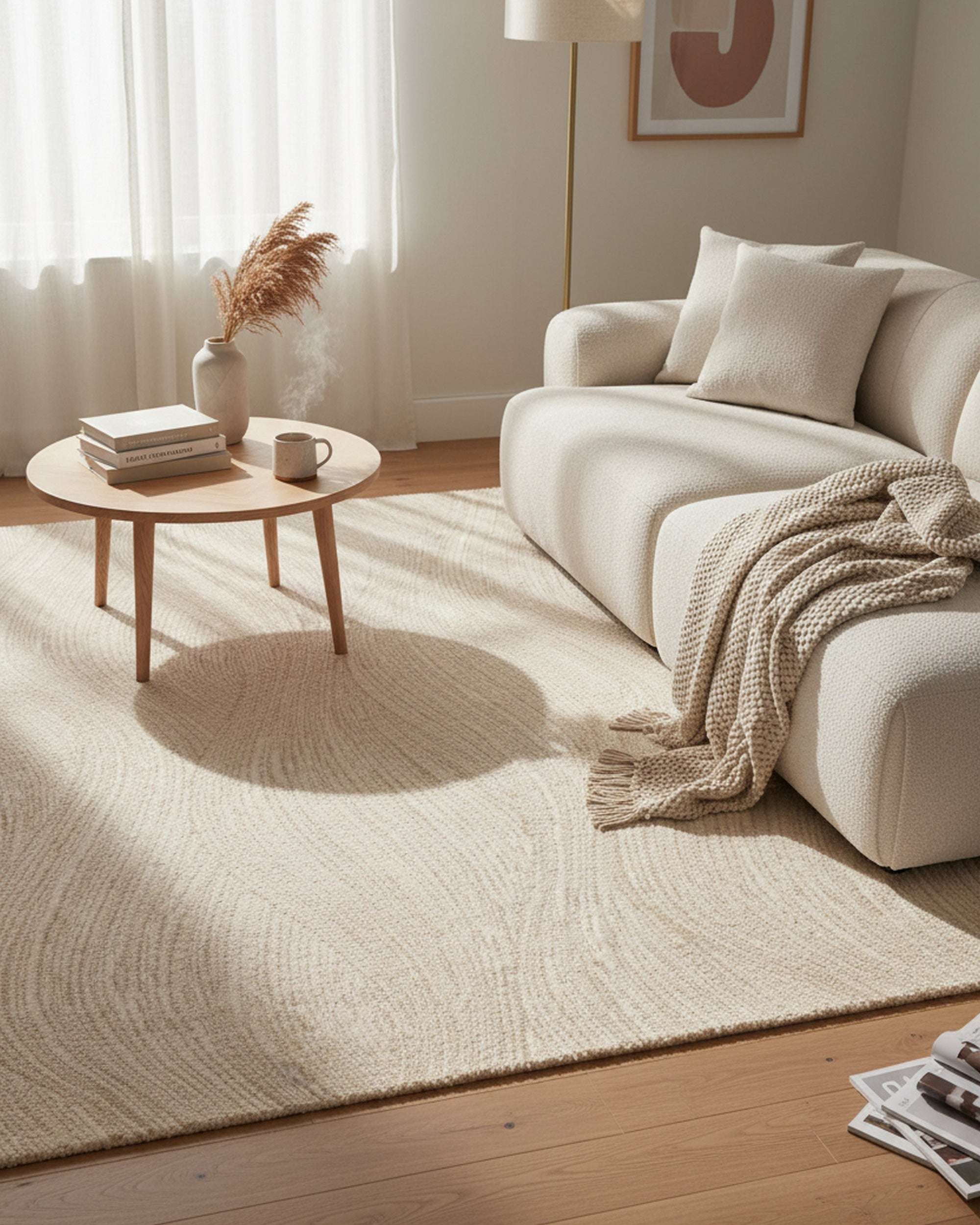 Lido Ripple Natural - Beige modern rug from Vogue Rugs Australia