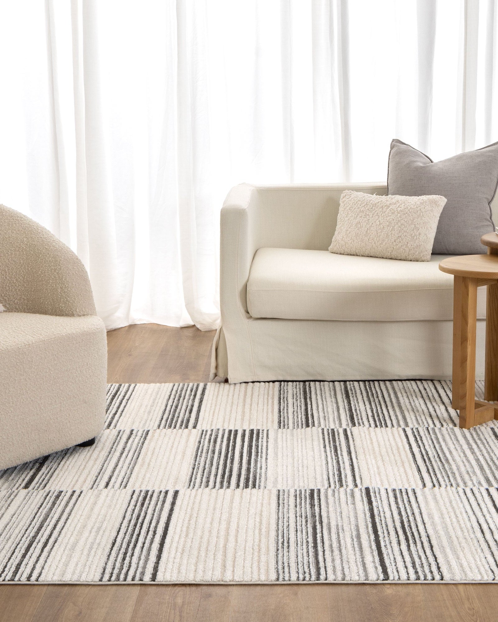 Sierra Lines Grey Rug - Grey area rug rug from Vogue Rugs Australia
