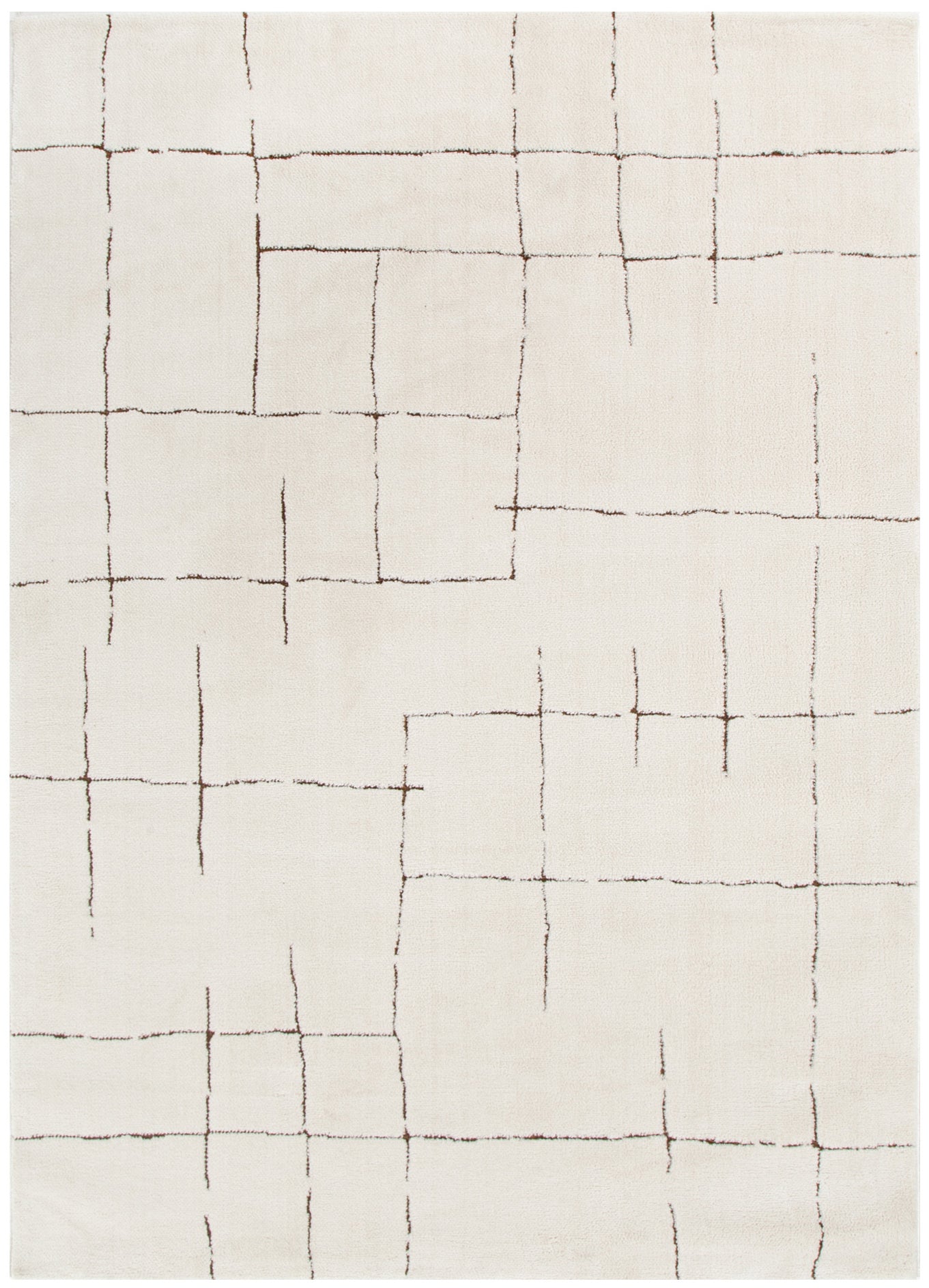 Mila Abstract Lines Brown Cream Rug - MIL10: New Arrival.