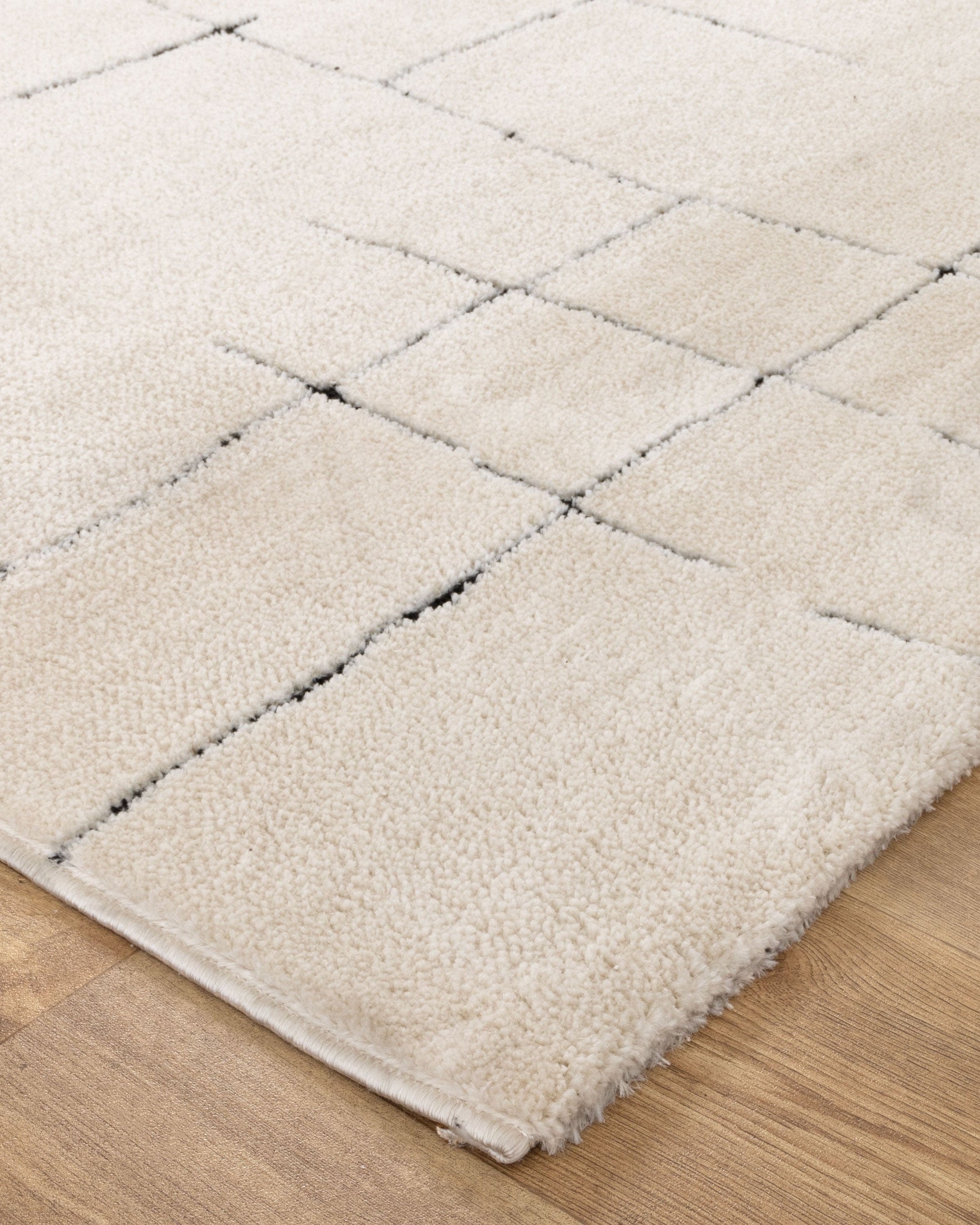 Mila Abstract Lines Black Cream Rug - MIL9: New Arrival - Black modern abstract rug from Vogue Rugs Australia