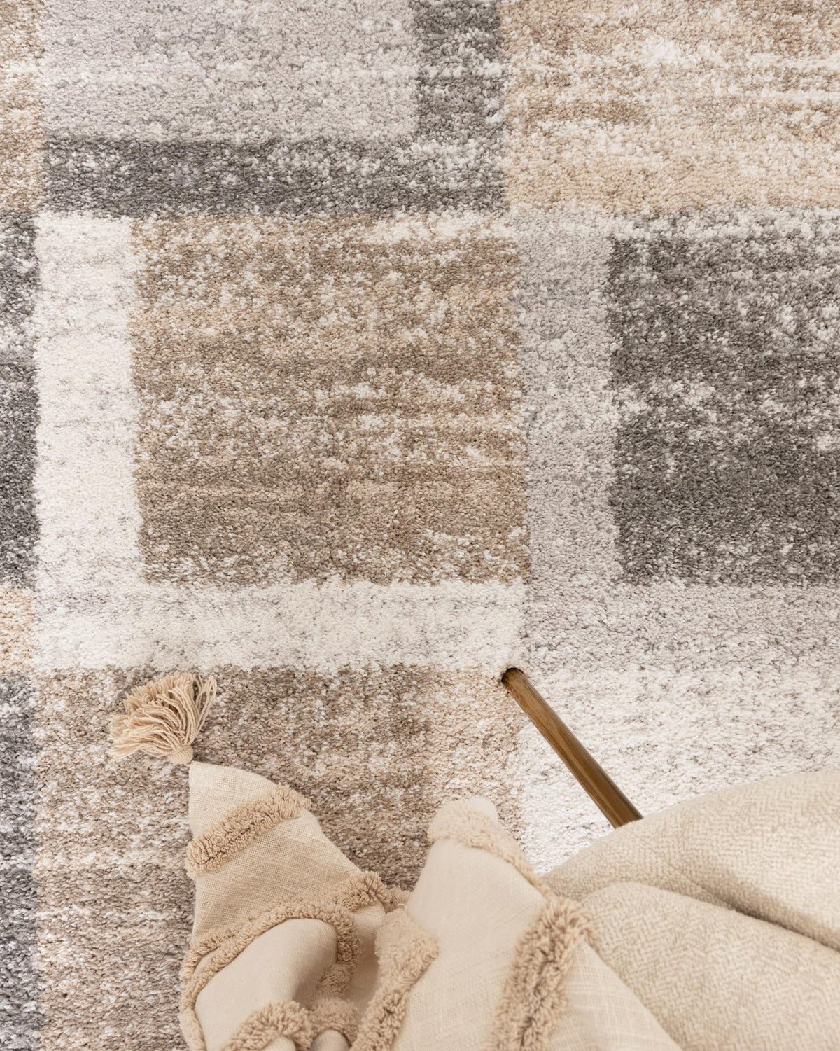 Nola Squares Neutral Rug - N001 - area rug rug from Vogue Rugs Australia