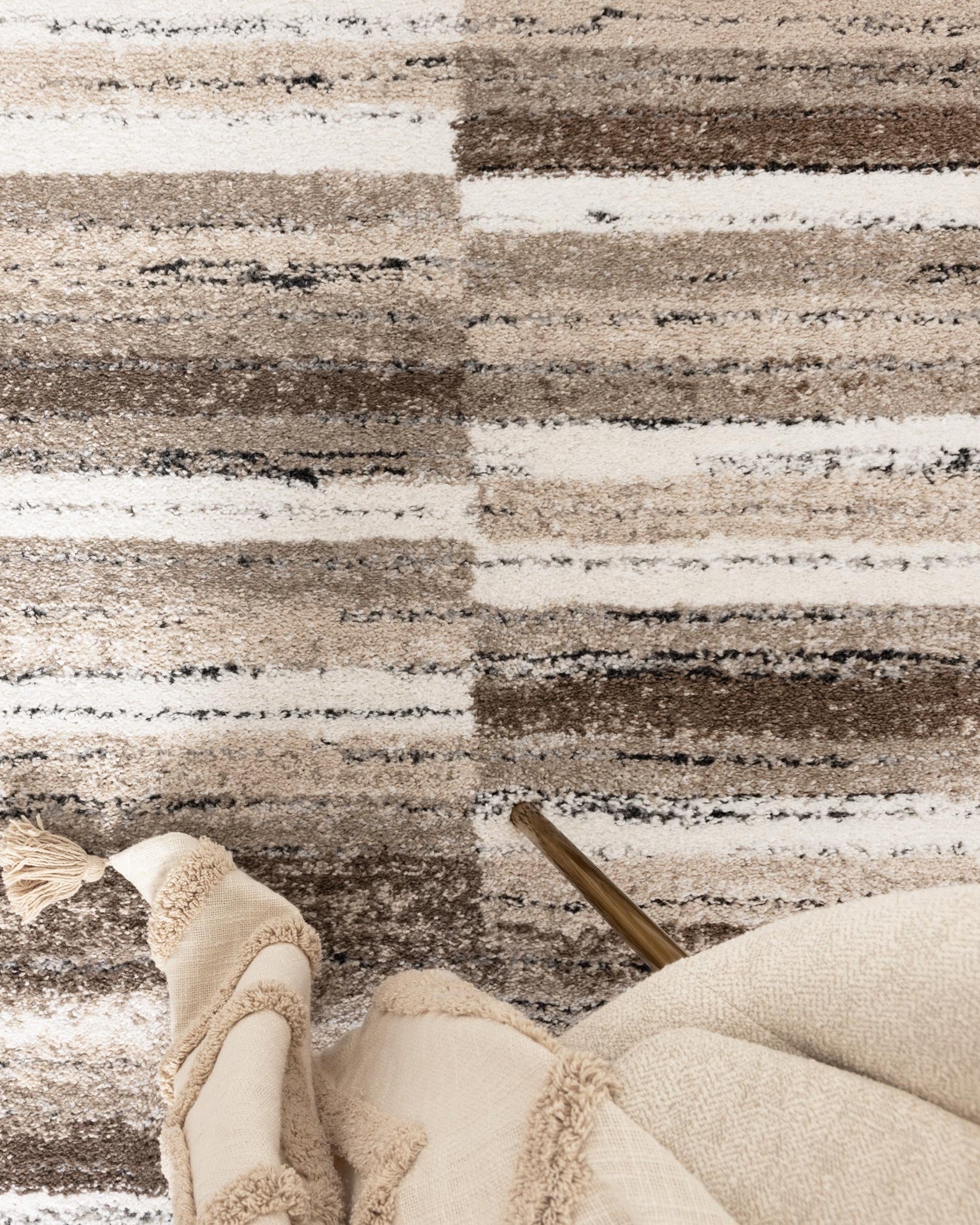 Nola Shapes Beige Brown Rug - N002 - Beige area rug rug from Vogue Rugs Australia