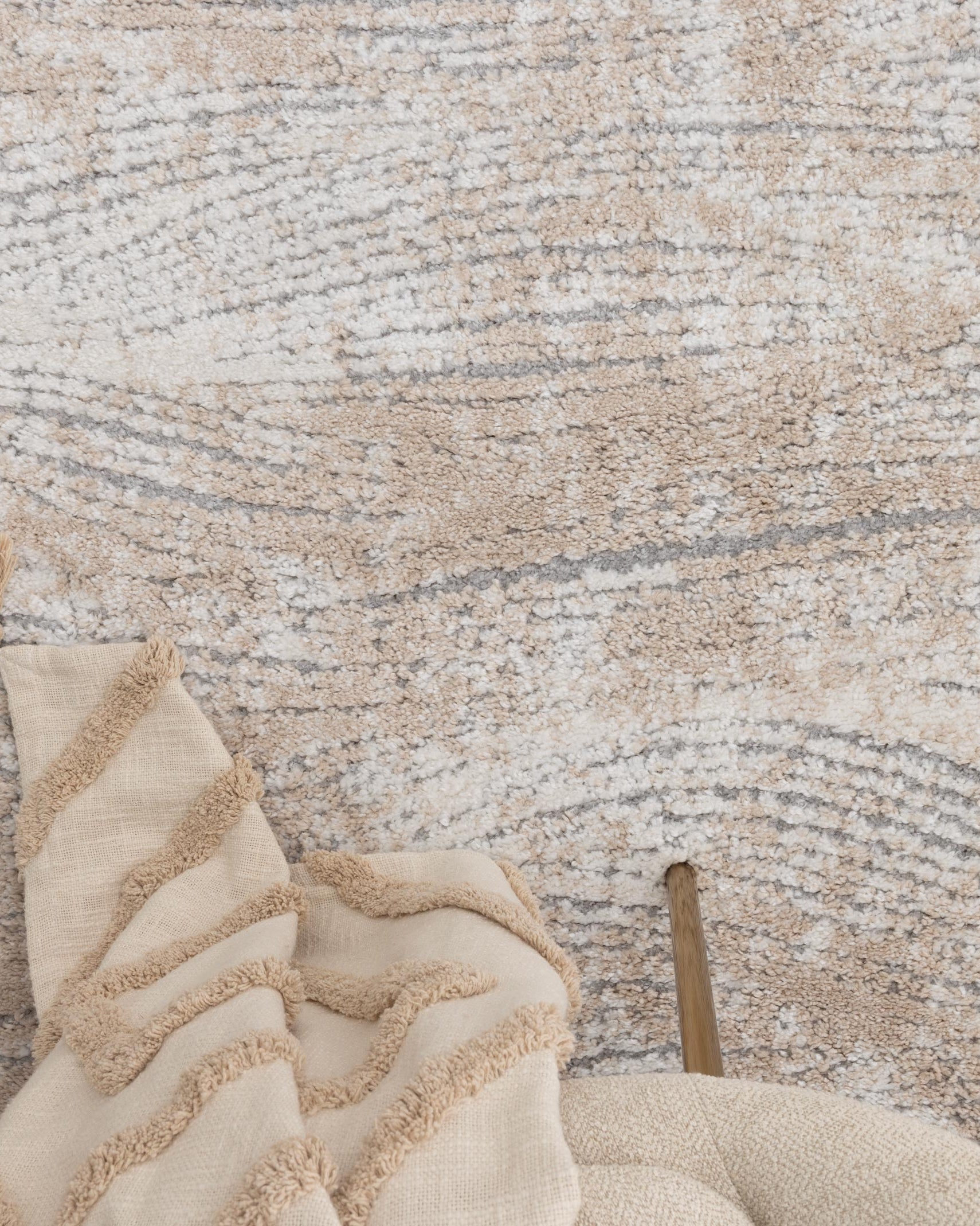 Nola Carved Beige Rug - N005 - Beige area rug rug from Vogue Rugs Australia