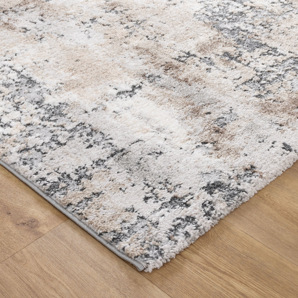 Nola Abstract Grey Beige Rug - N006 - Beige modern abstract rug from Vogue Rugs Australia