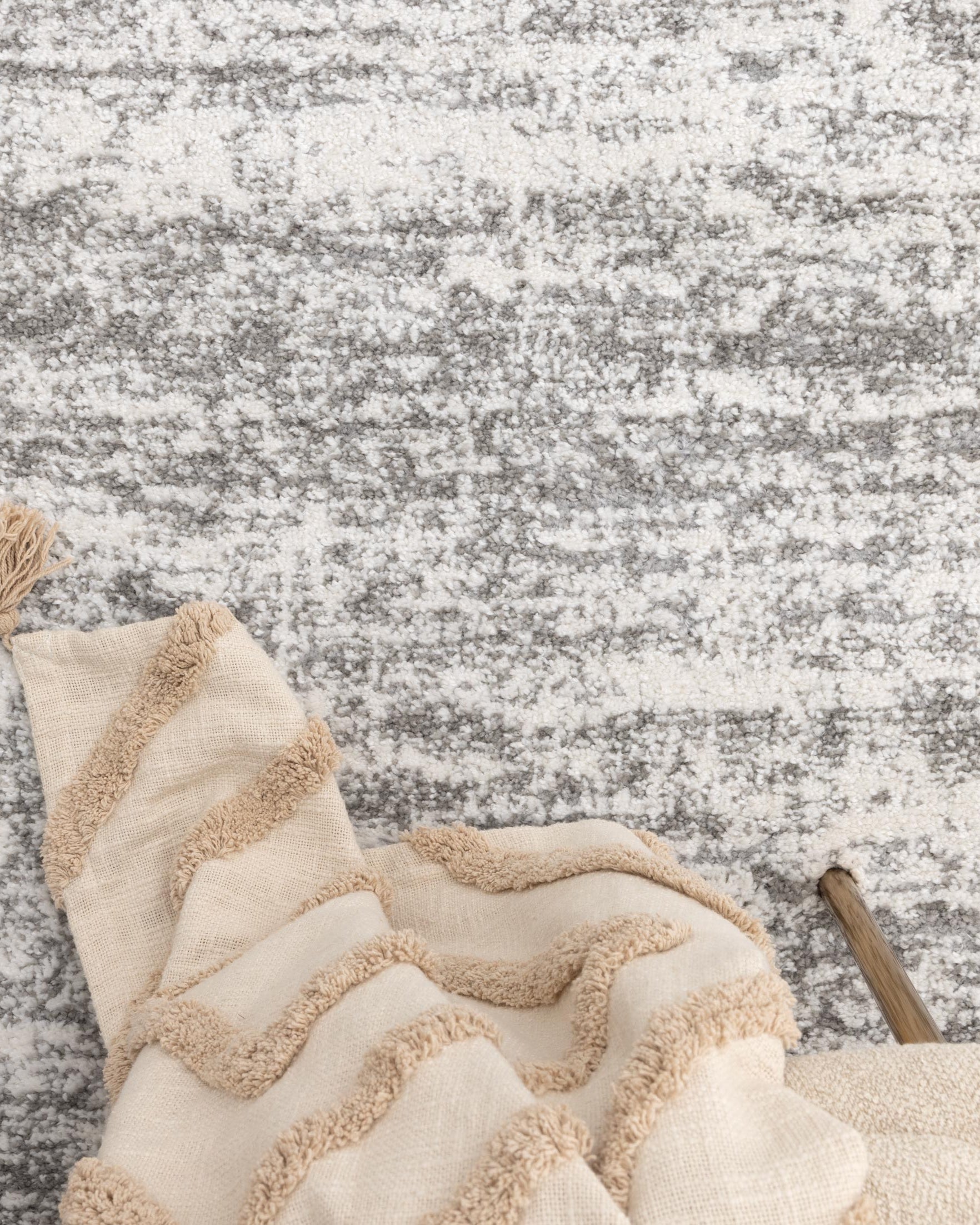 Nola Canvas Abstract Grey Rug - N008 - Grey modern abstract rug from Vogue Rugs Australia