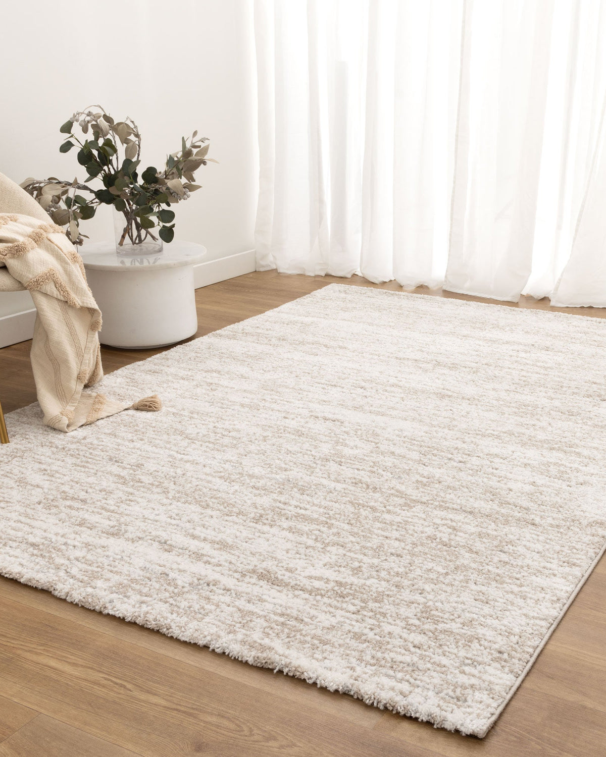 Nola Canvas Abstract Beige Rug - N009 - Beige modern abstract rug from Vogue Rugs Australia