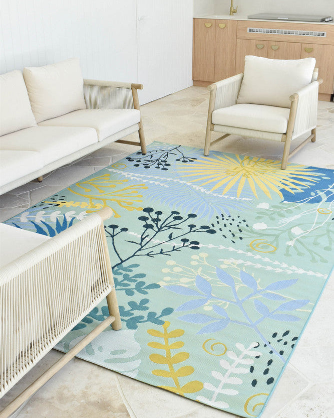 Paradise Deep Blue - Blue indoor/outdoor rug from Vogue Rugs Australia